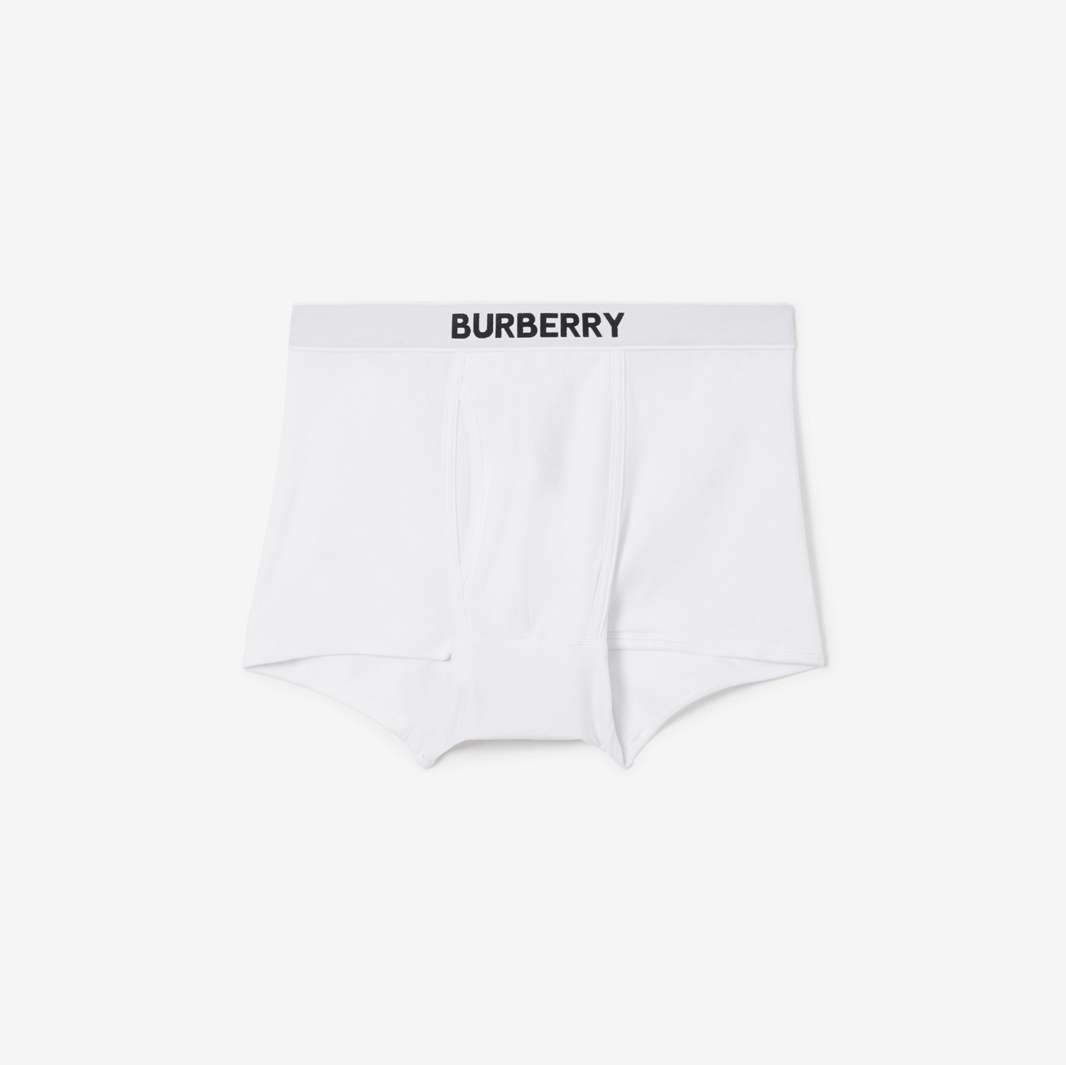 Logo Trim Boxer Shorts in White - Men | Burberry® Official