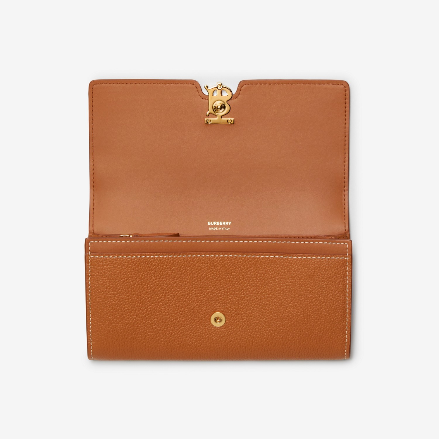Grainy Leather TB Continental Wallet in Warm russet brown - Women | Burberry® Official