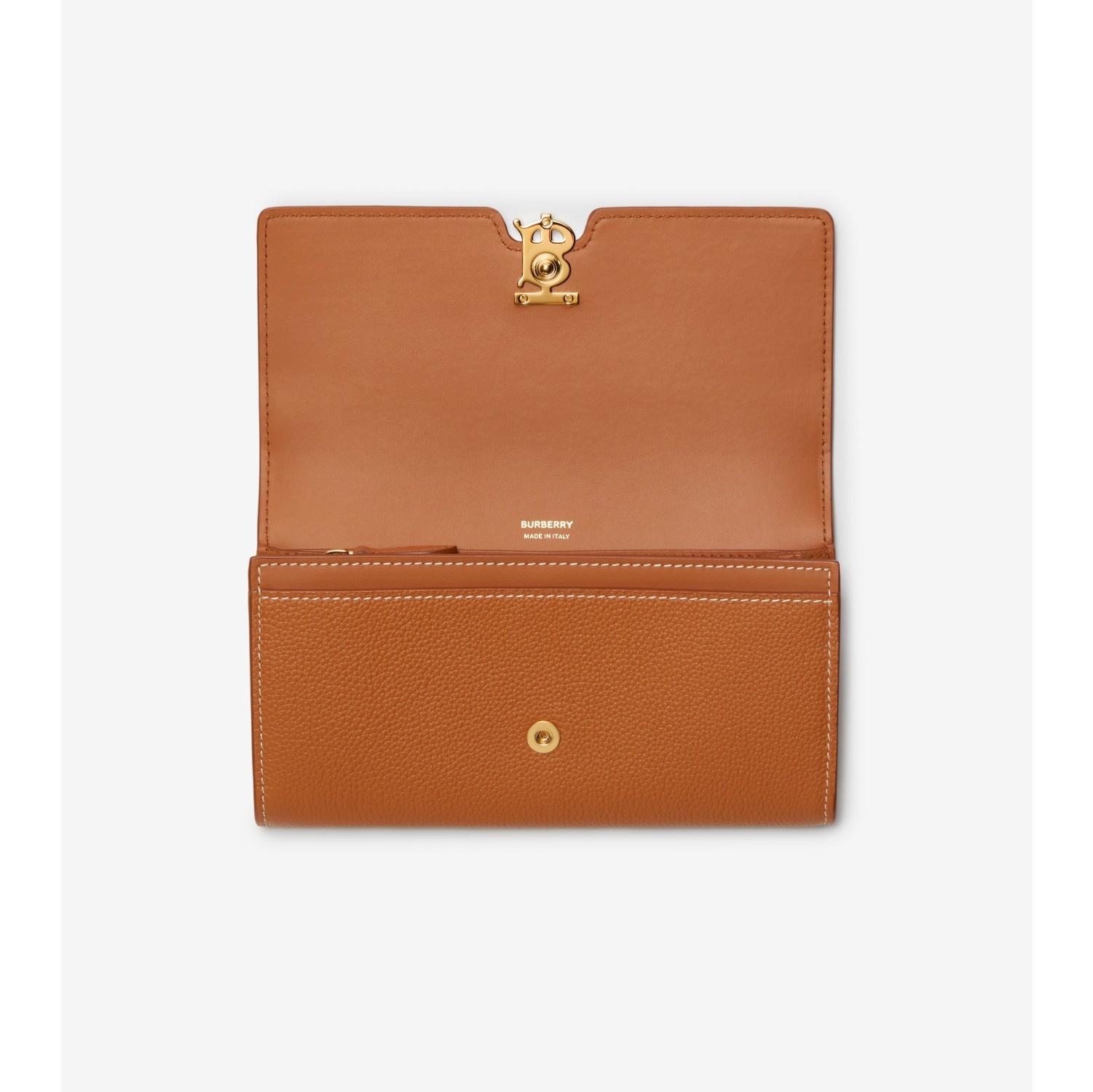 Grainy Leather TB Continental Wallet in Warm russet brown - Women | Burberry® Official