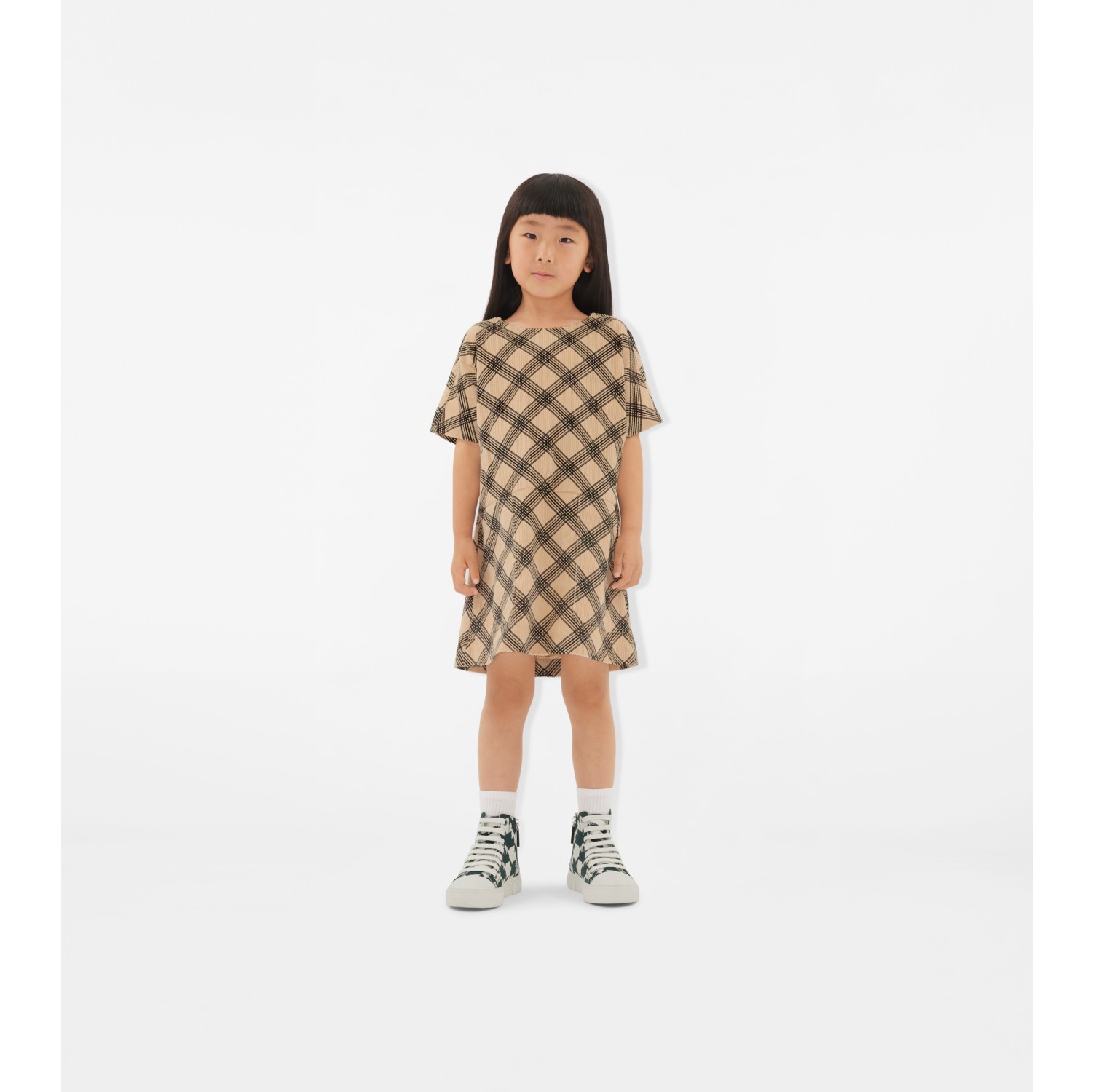 Check Corduroy Dress