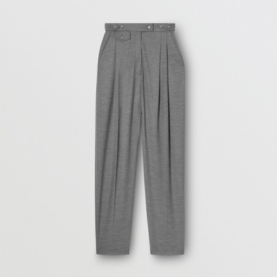 grey tailored trousers women's