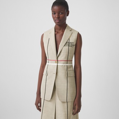 camel sleeveless jacket