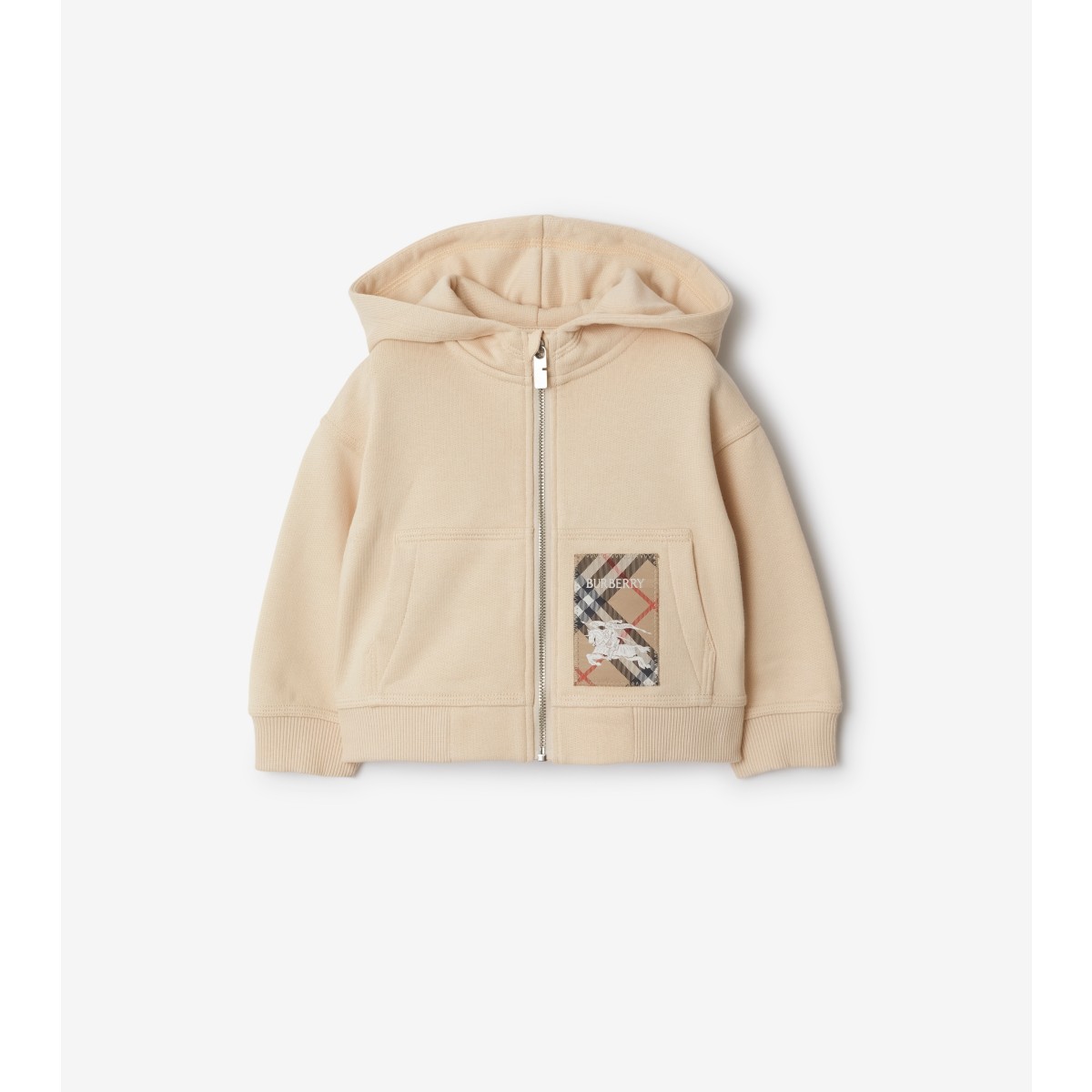 Burberry Check Label Hoodie In Calico