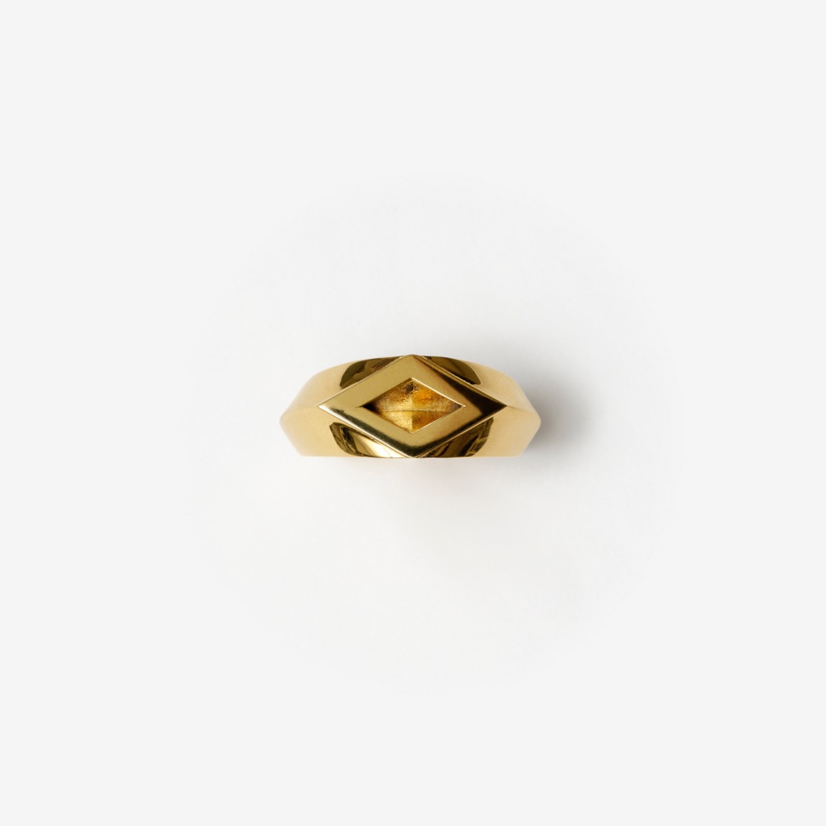 Burberry Hollow Ring In Gold