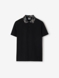 Polo in cotone Nero