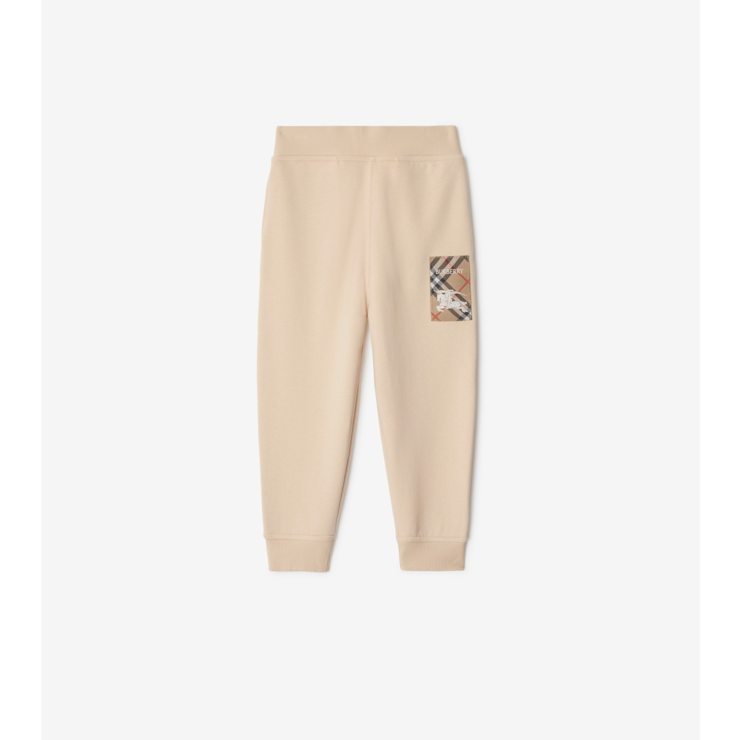 Check Label Cotton Jogging Pants in Calico Burberry Official