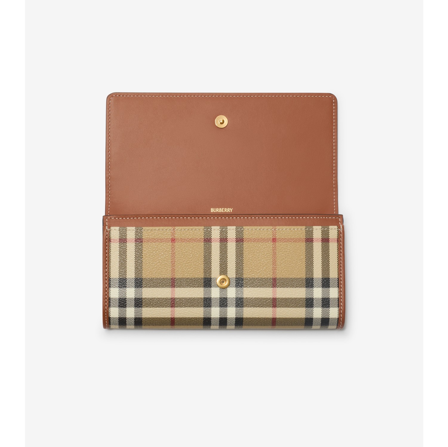 Check Continental Wallet in Archive beige/briar brown - Women | Burberry® Official