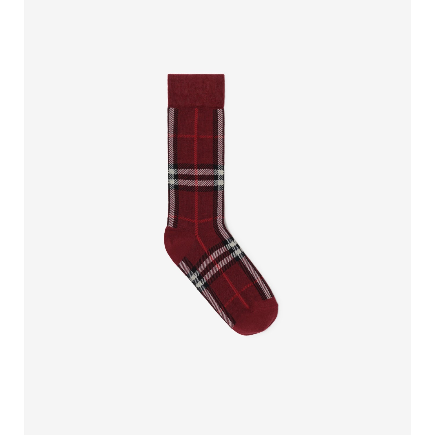 Check Cotton Nylon Blend Socks