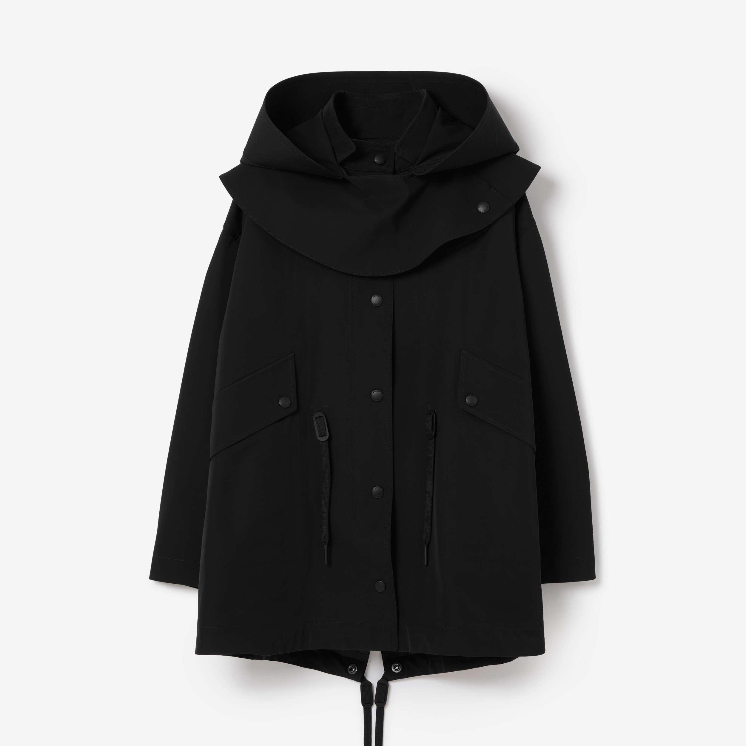 Parka oversize de tres capas con capucha extraíble (Negro) - Mujer | Burberry® oficial - 1