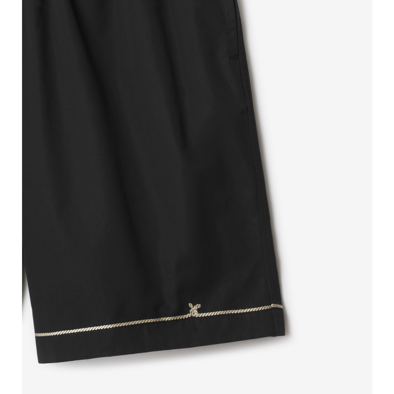 Cotton Poplin Shorts in Black - Men | Burberry® Official