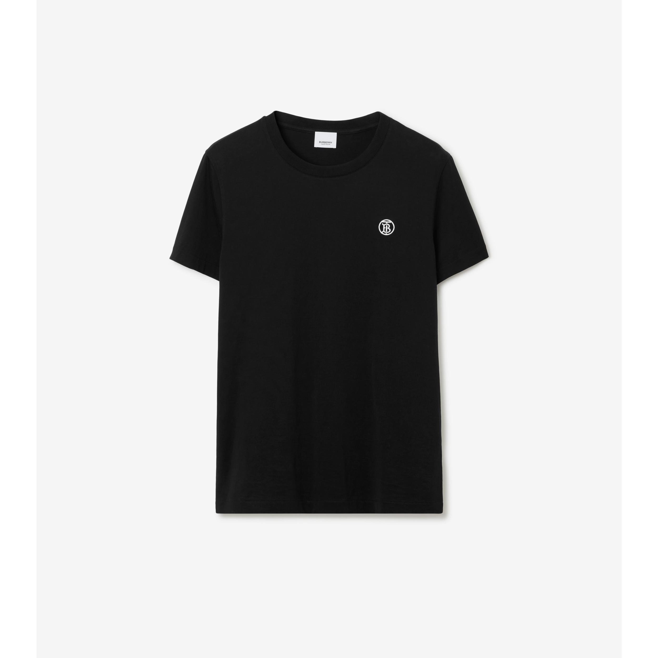 コットンTシャツ (ブラック) - メンズ, コットン | Burberry®公式サイト