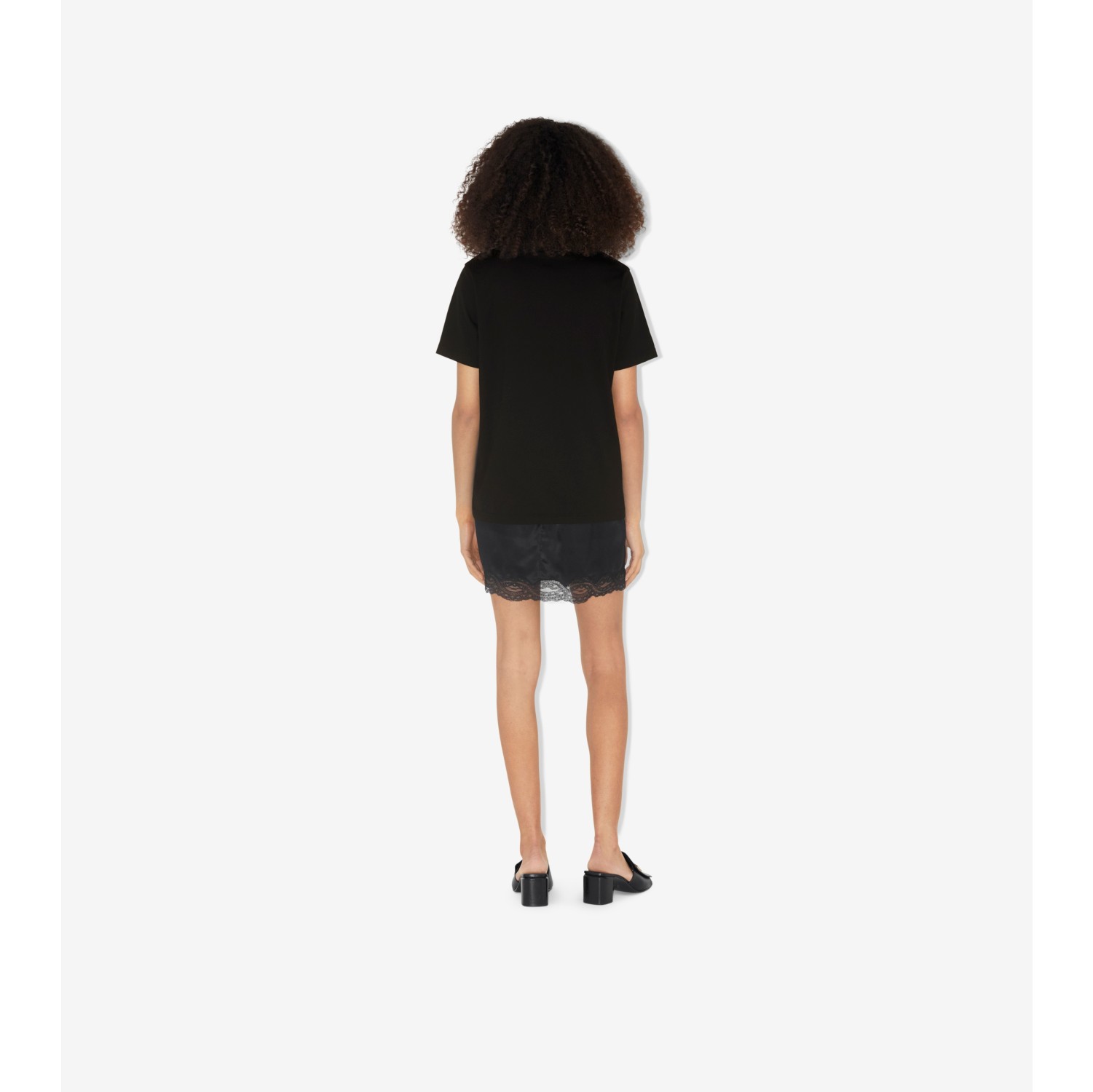 コットンTシャツ (ブラック) - ウィメンズ, コットン | Burberry®公式 