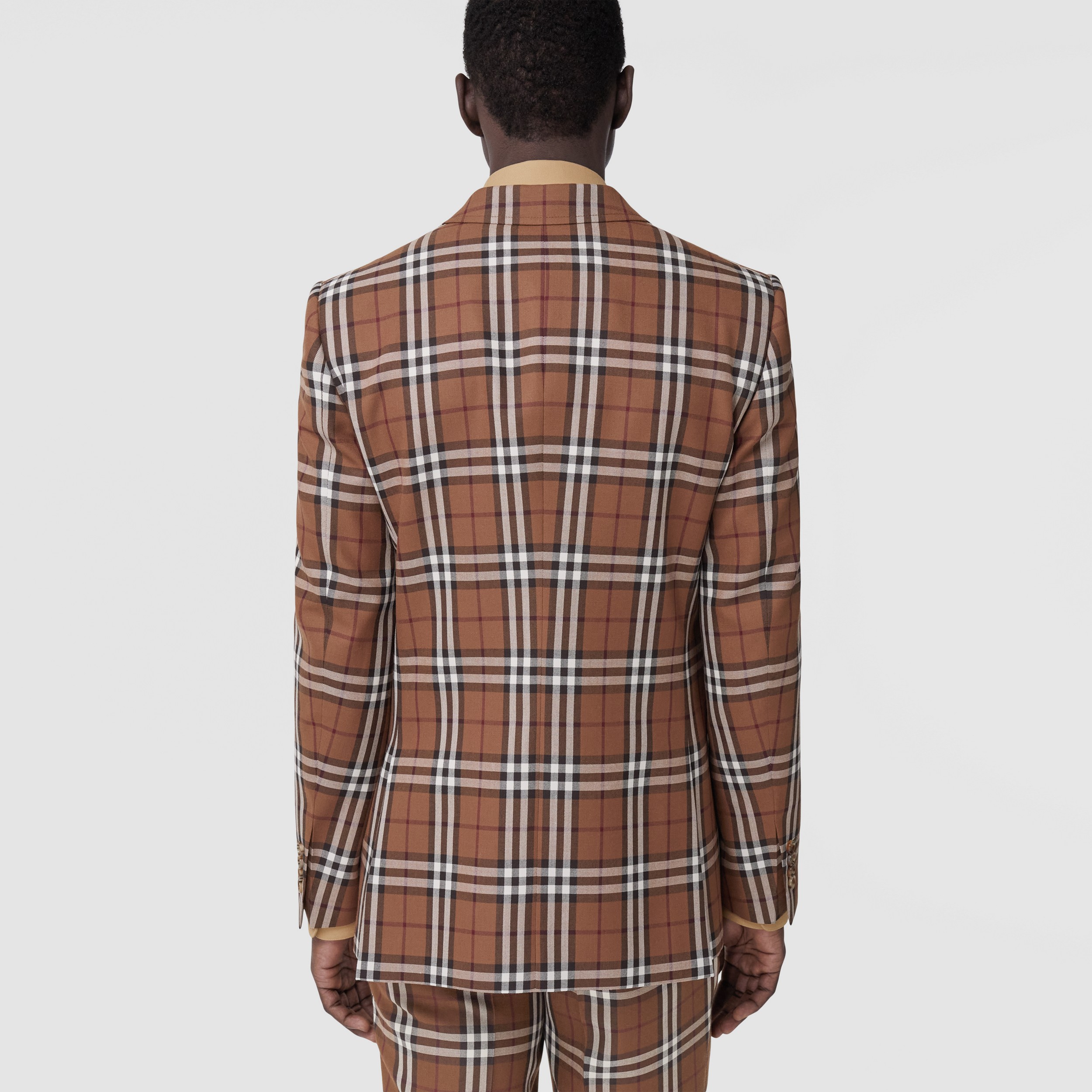 English Fit Wool Tailored Jacket in Dark Birch Brown - Men | Burberry® Official - 3