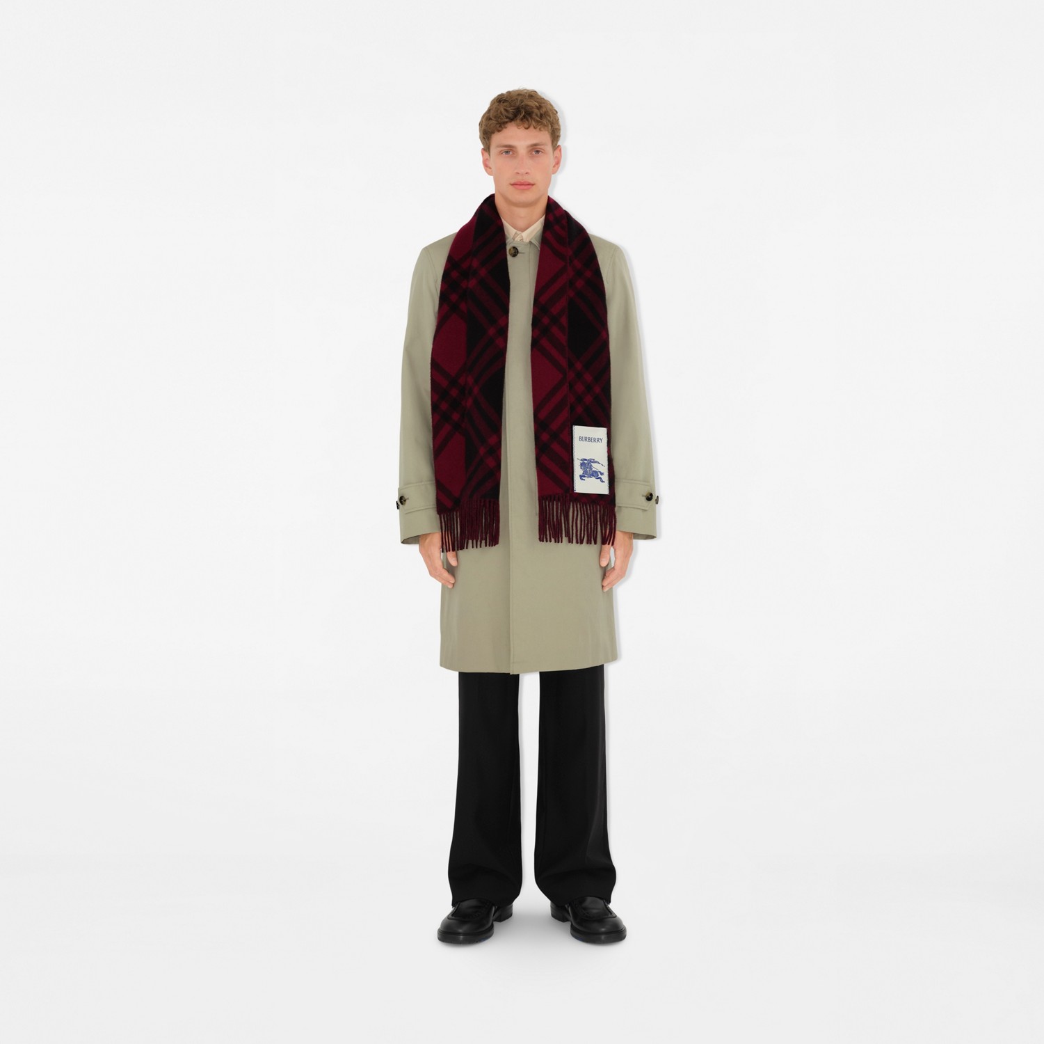 チェック カシミアスカーフ (クランベリー) | Burberry®公式サイト チェック カシミアスカーフ (クランベリー) | Burberry®公式サイト