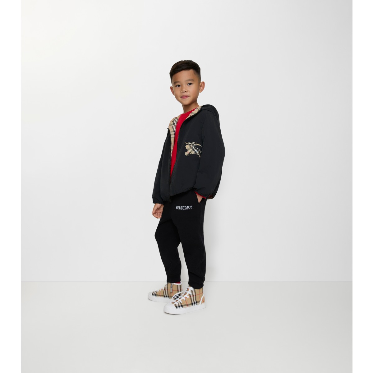  Check Reversible Hooded Jacket