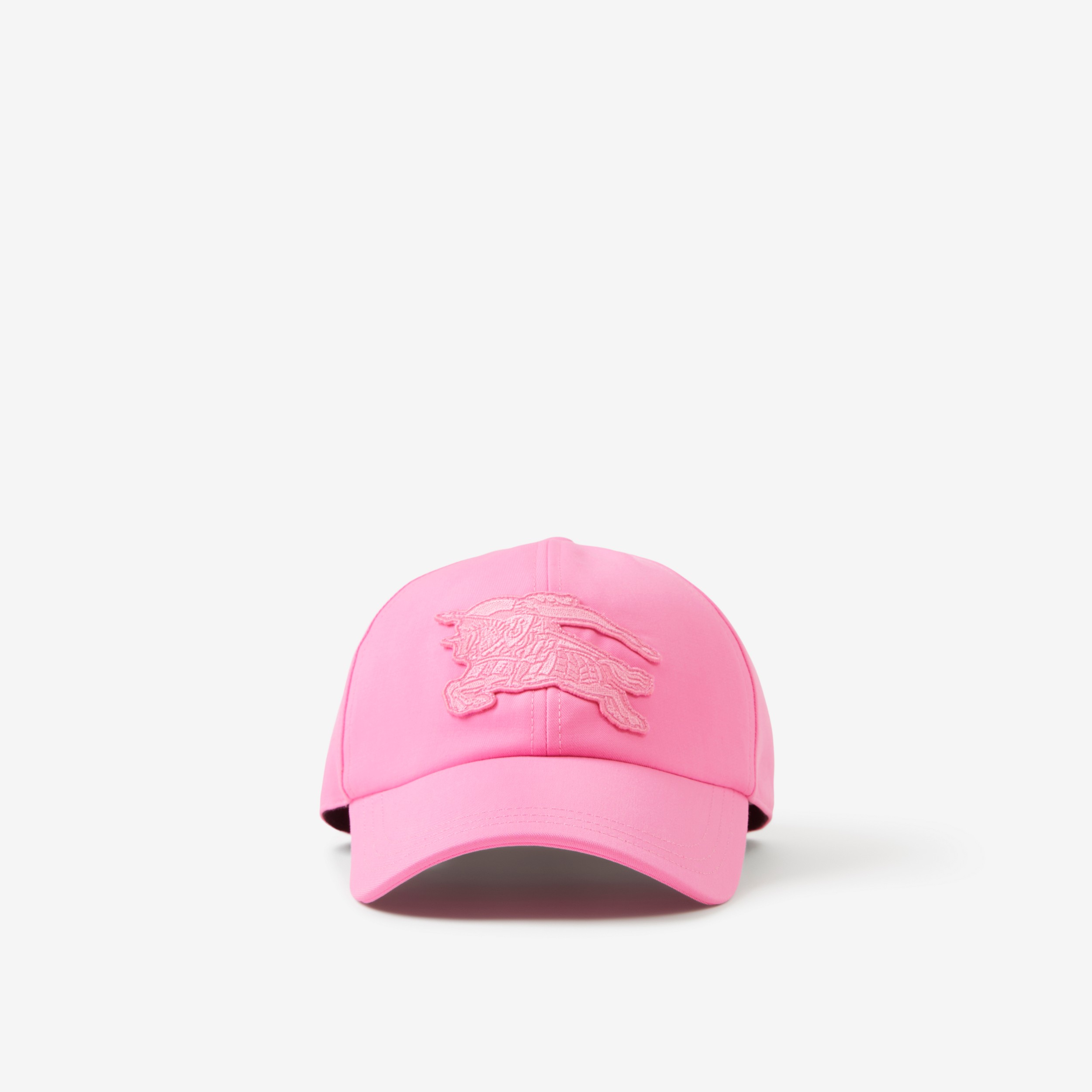 EKD 아플리케 코튼 개버딘 야구 모자 (버블검 핑크) | Burberry® - 1