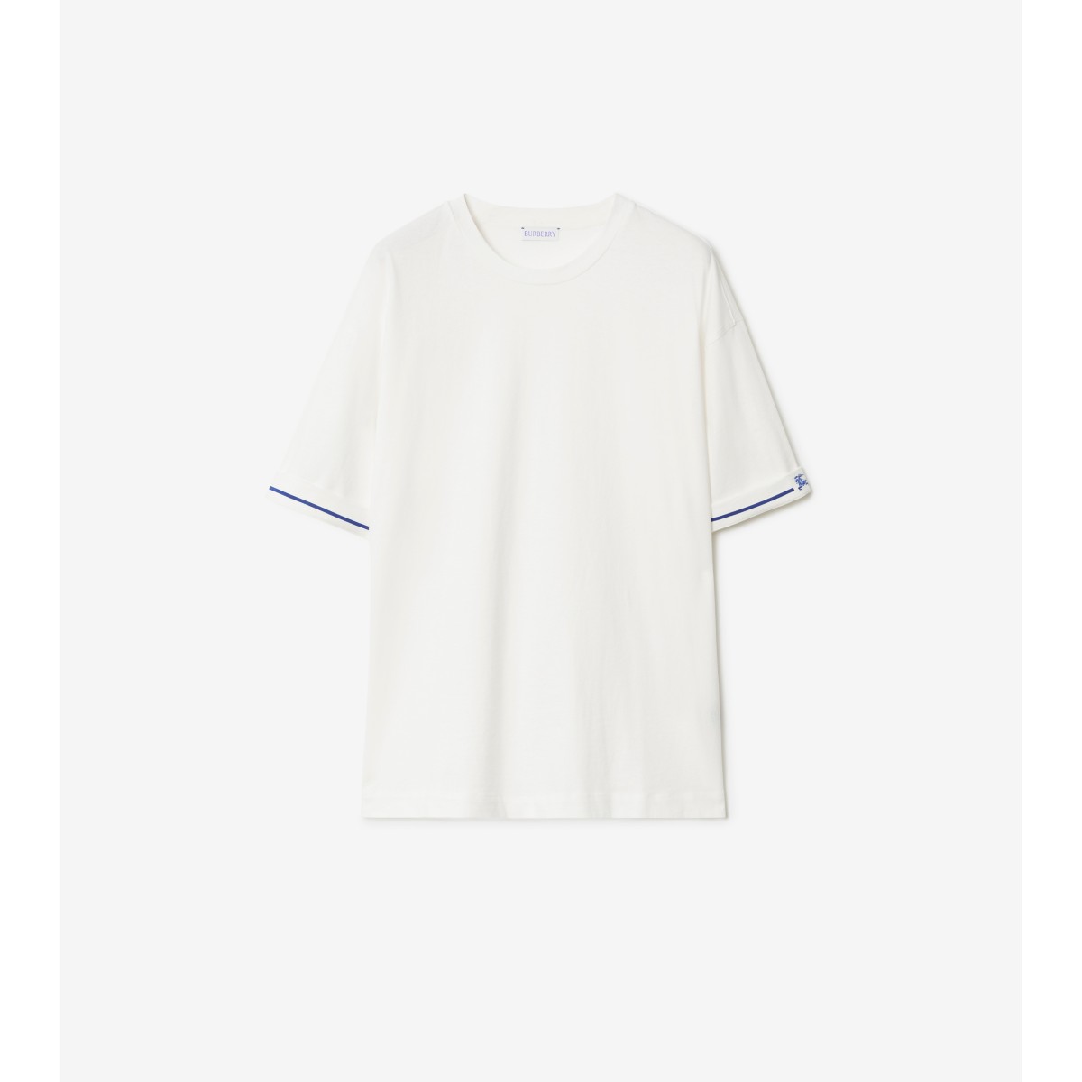 Shop Burberry Cotton T-shirt In Rain