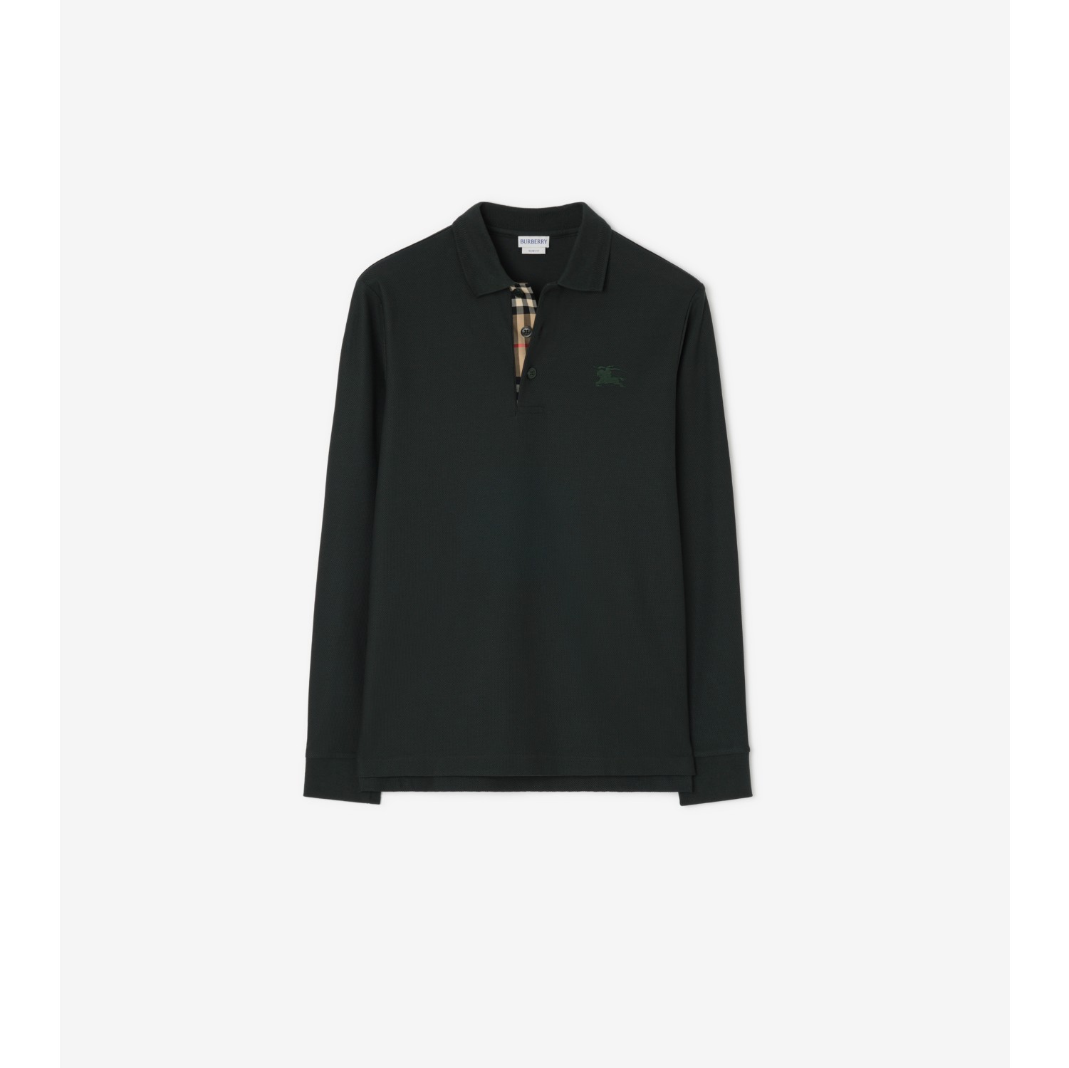 Long-sleeve Cotton Polo Shirt