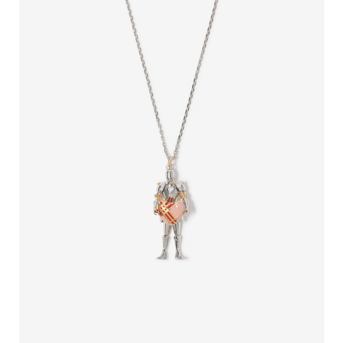  Check Knight Heart Charm Necklace​