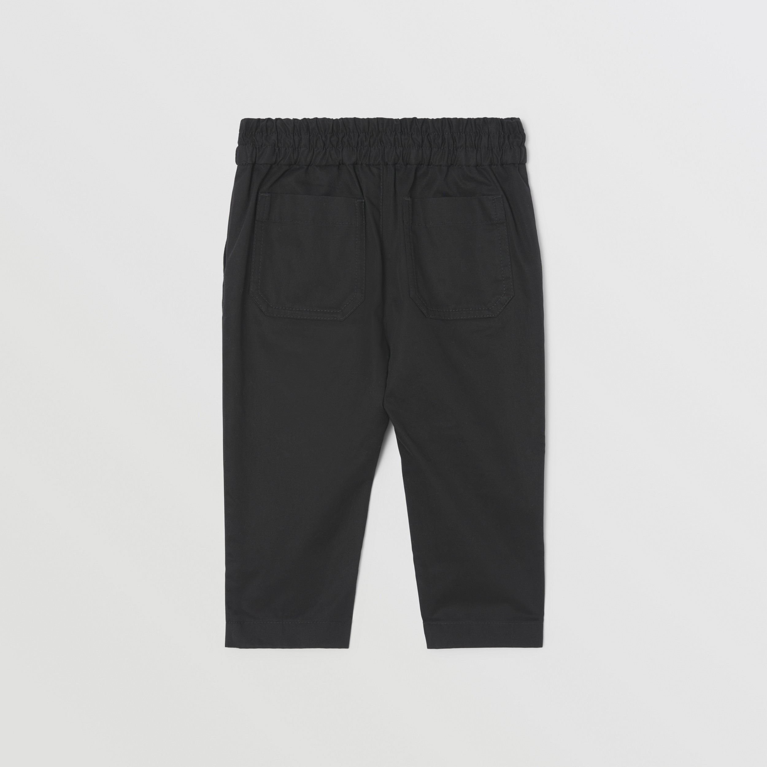 Monogram Motif Cotton Trousers in Black - Children | Burberry® Official - 3