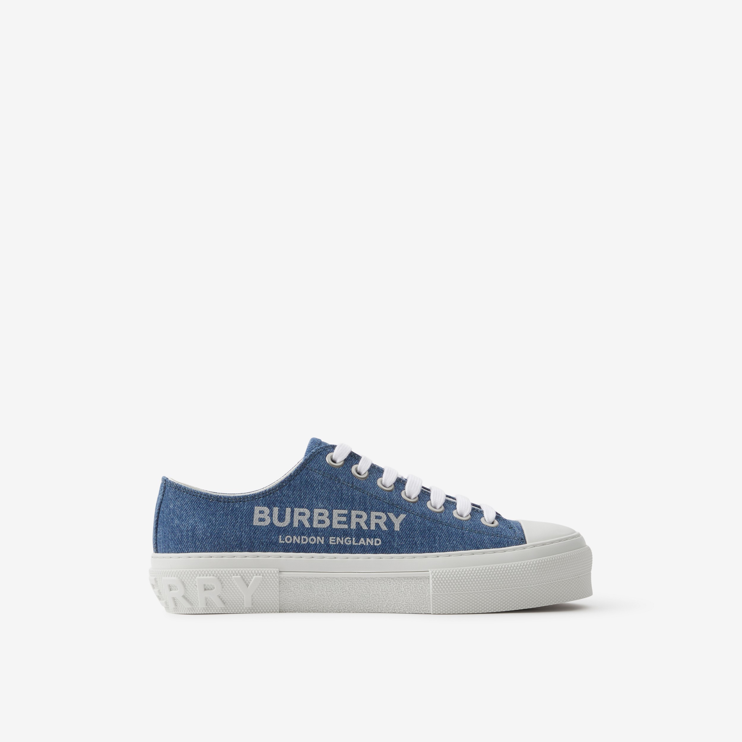 Sneakers en denim à logo (Bleu) - Femme | Site officiel Burberry® - 1