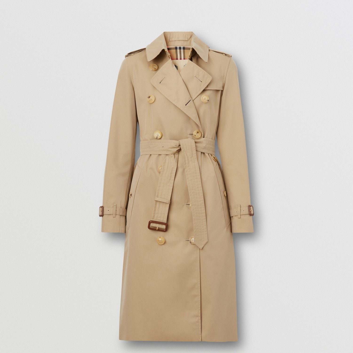 Trench coat Heritage The Kensington lungo (Miele) - Donna | Sito ufficiale Burberry®