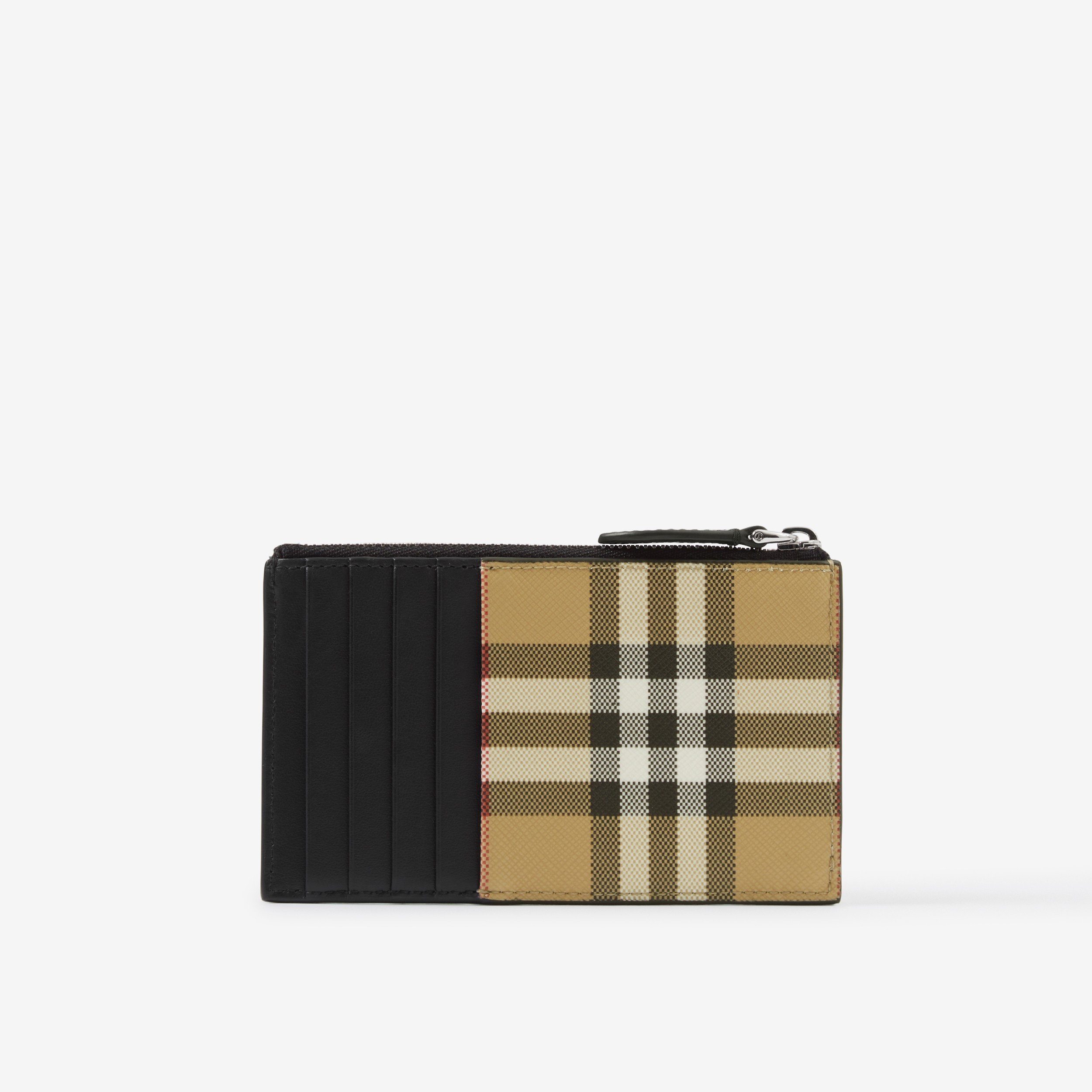 Vintage Check Zip Card Case in Archive Beige - Men | Burberry® Official