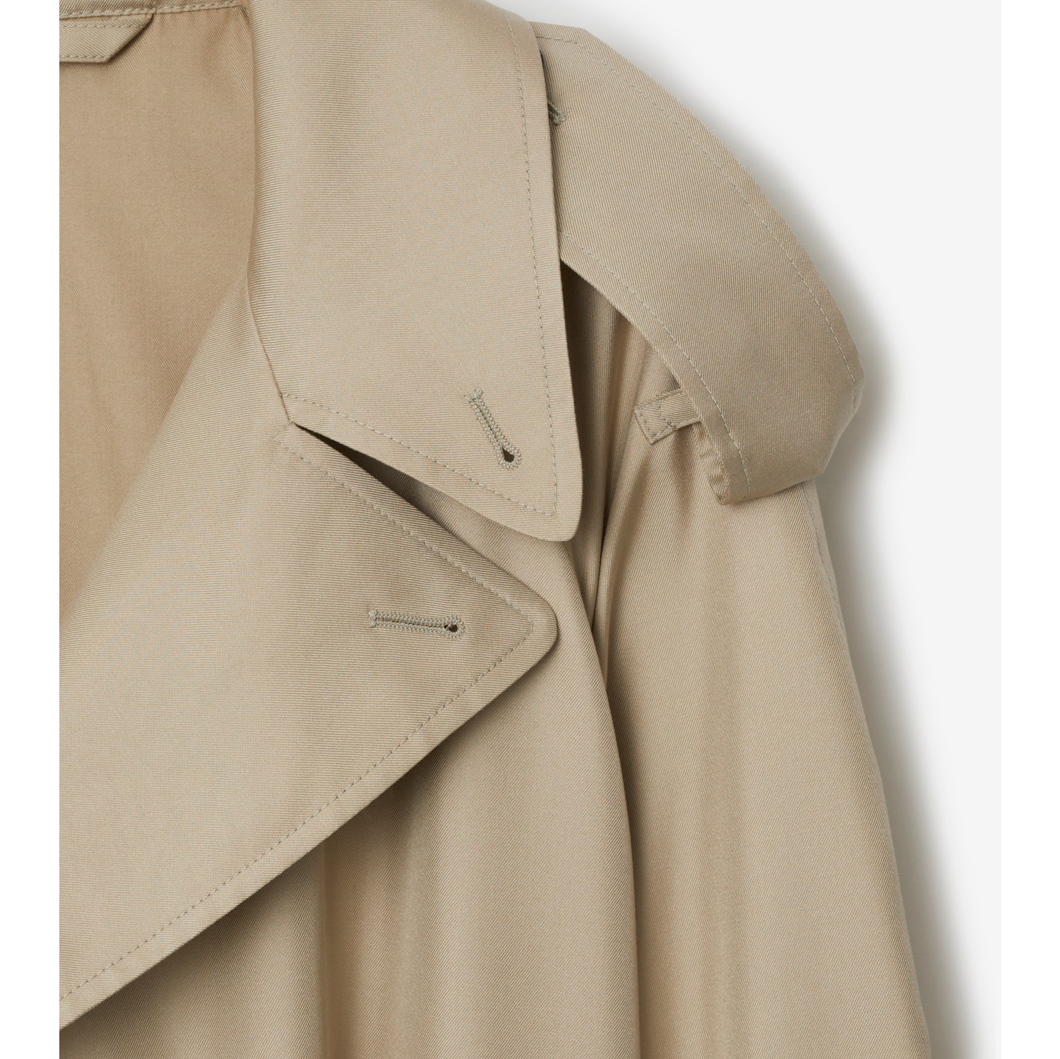 Long Silk Trench Coat In Millet Women Burberry® Official