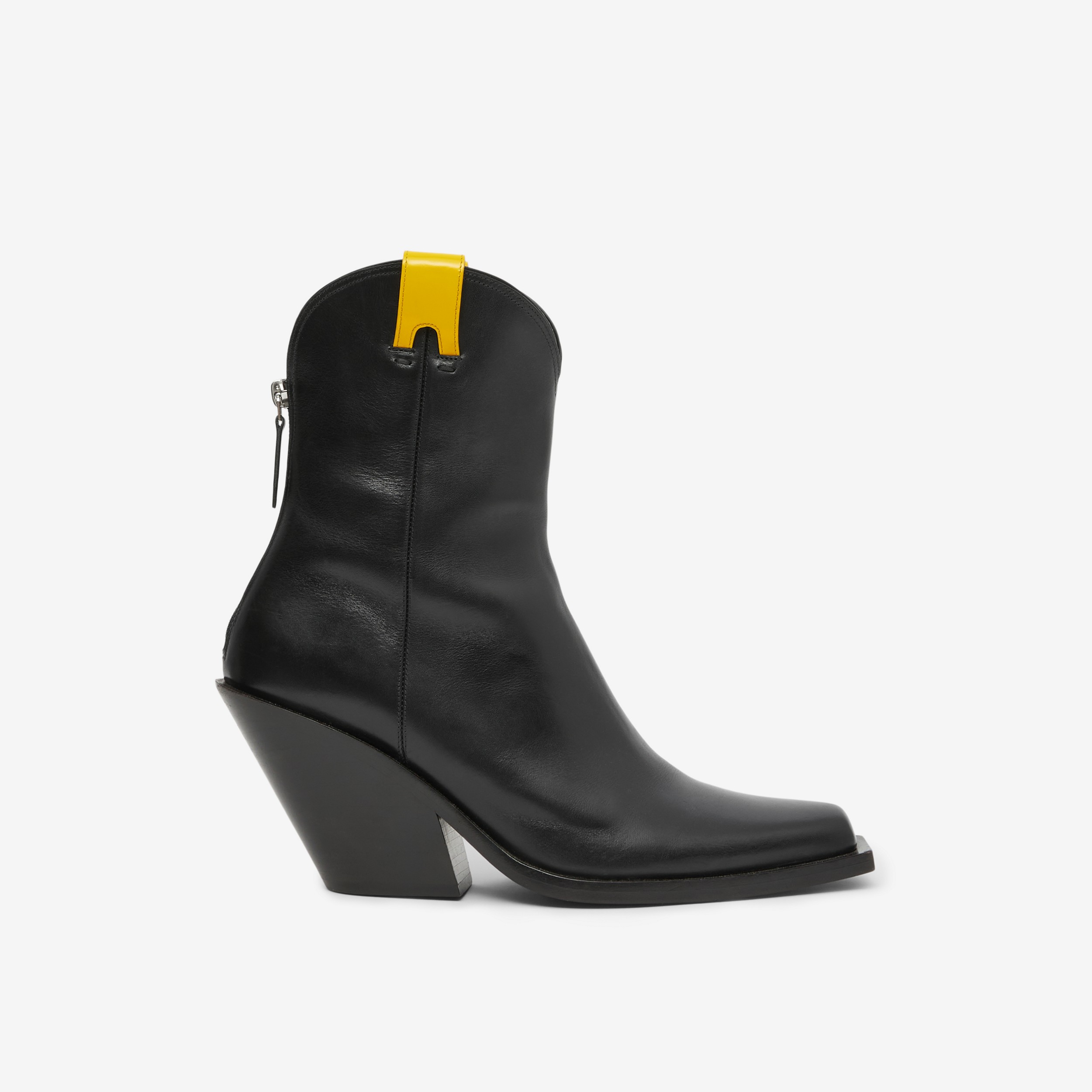 Leather Ankle Boots in Black - Women | Burberry® Official - 1
