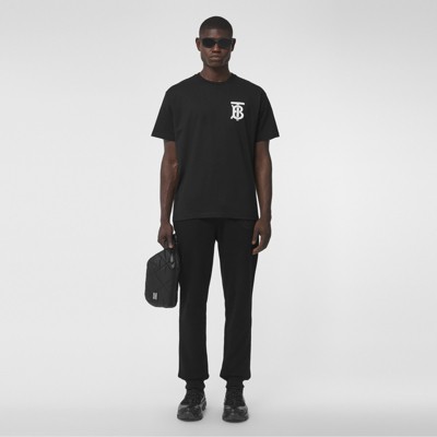 モノグラムモチーフ コットン オーバーサイズ Tシャツ (ブラック) - メンズ | Burberry®公式サイト