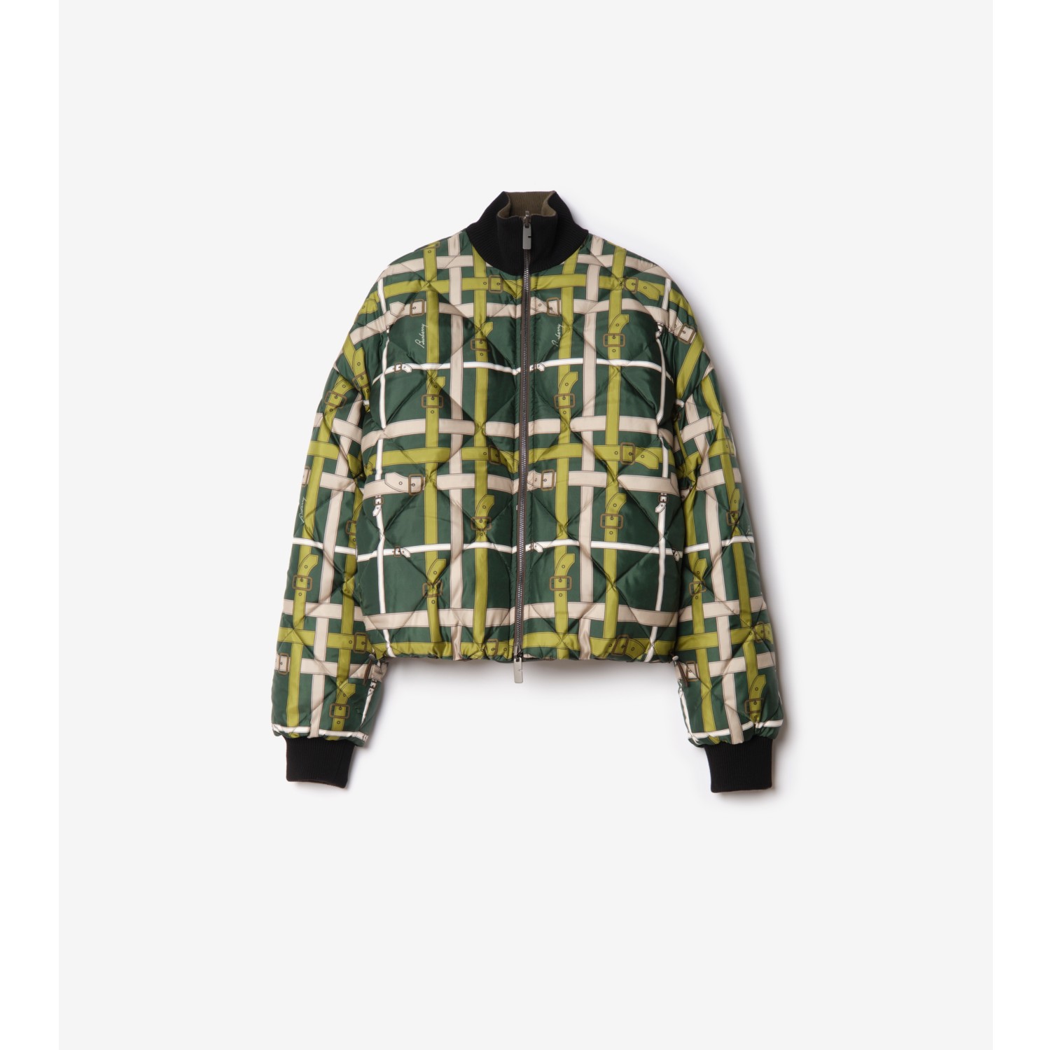 Veste courte réversible en nylon Belt Check