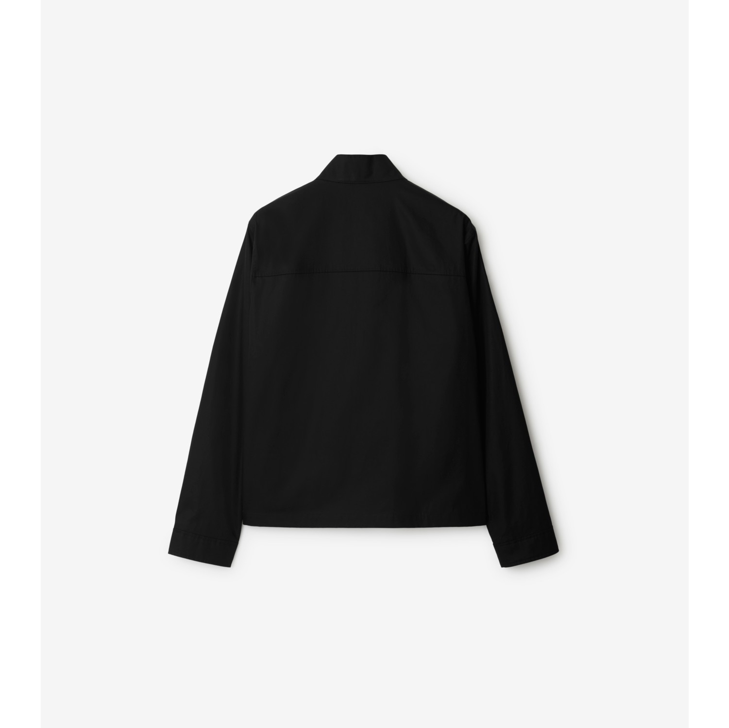 コットン ハリントンジャケット (ブラック) - メンズ | Burberry®公式サイト