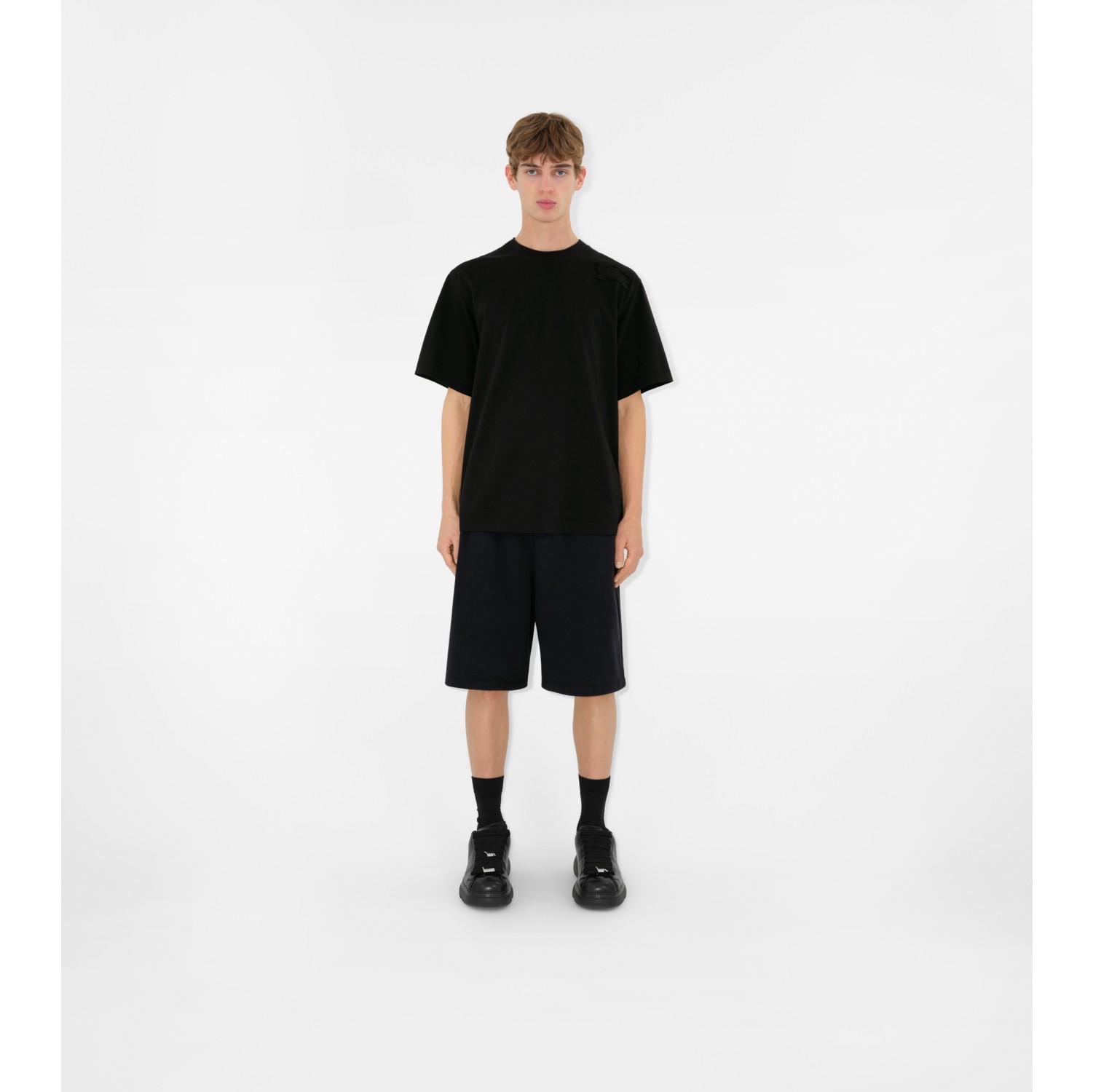 Cotton T-shirt in Black - Men | Burberry® Official