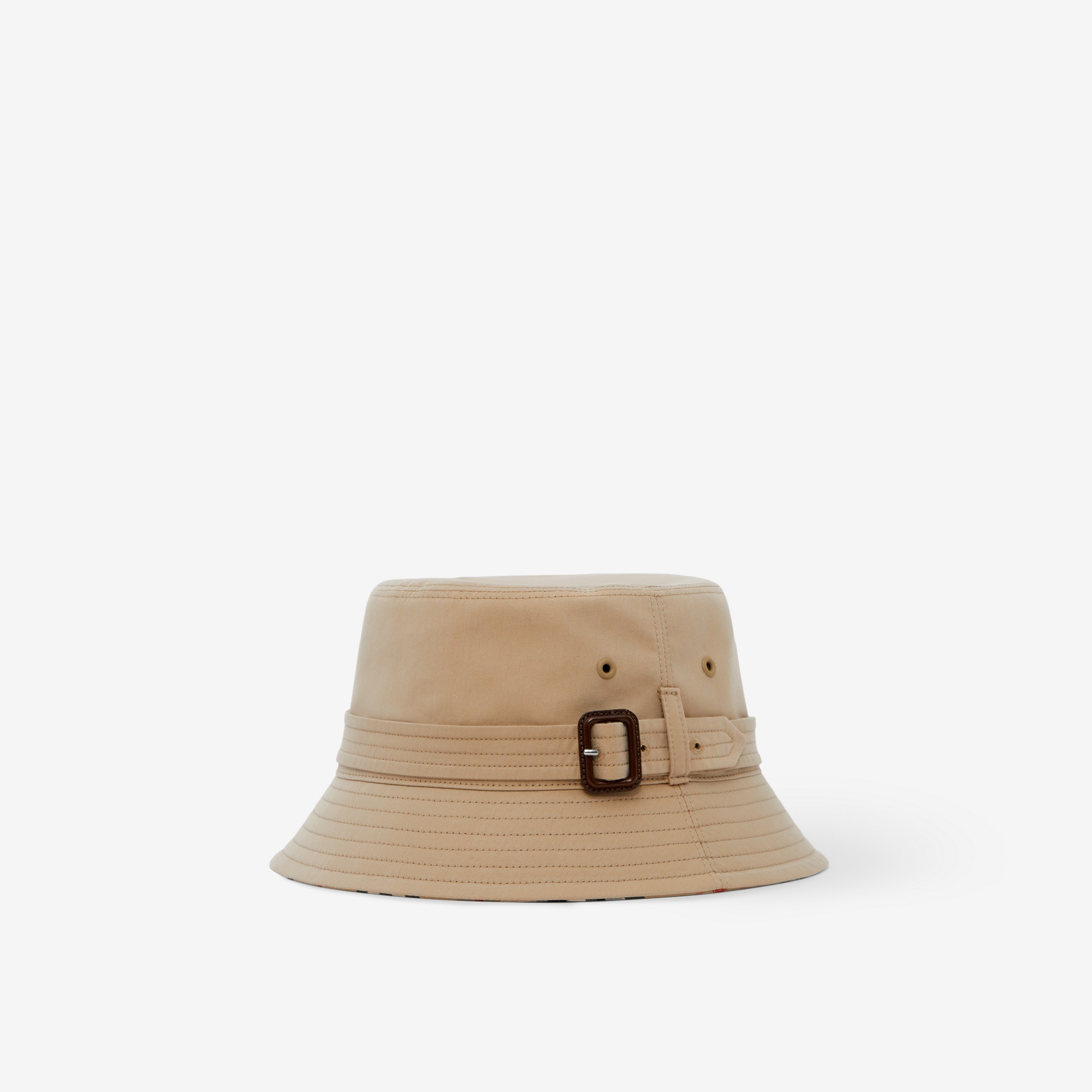 Cotton Gabardine Belted Bucket Hat in Honey Beige | Burberry® Official - 2