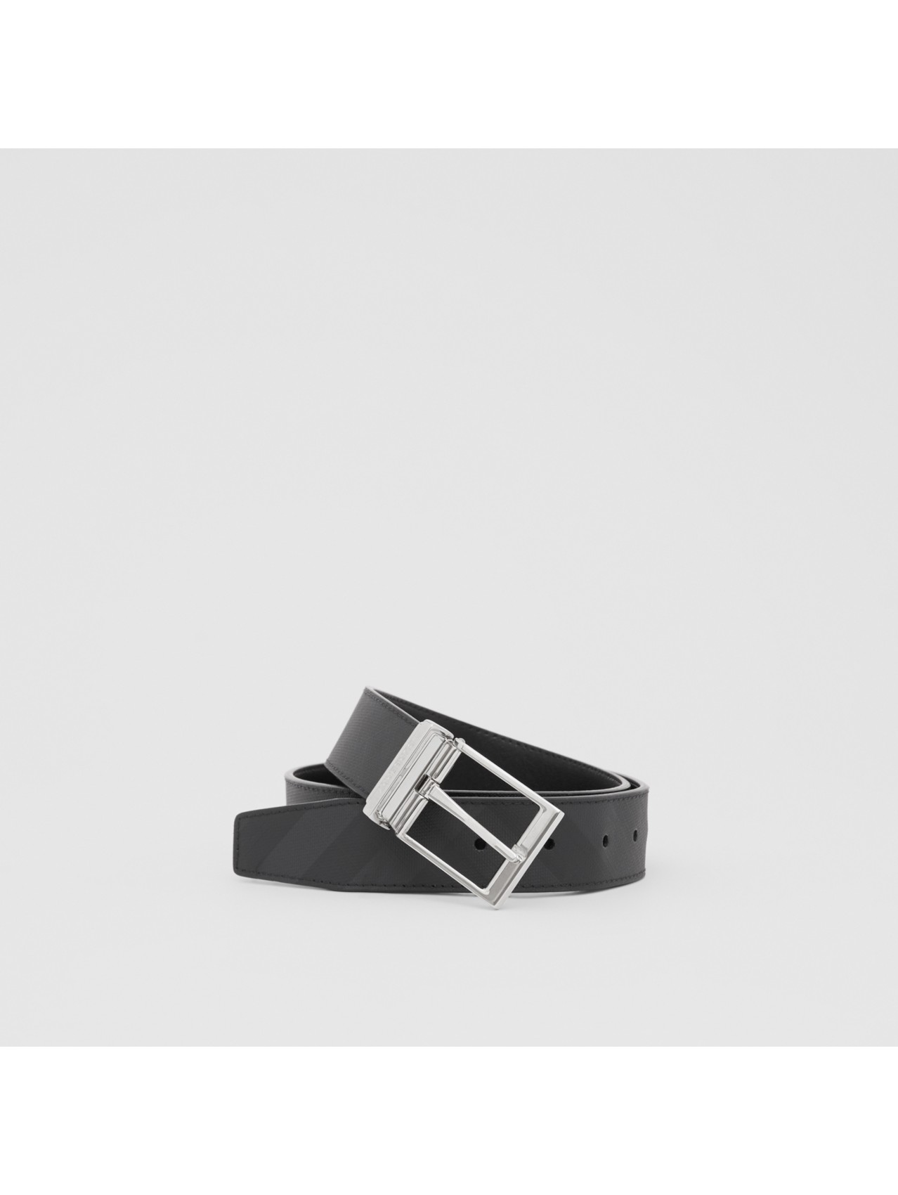 mens black burberry belt