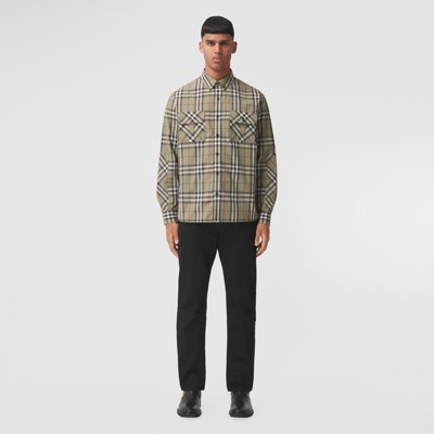 burberry black check shirt