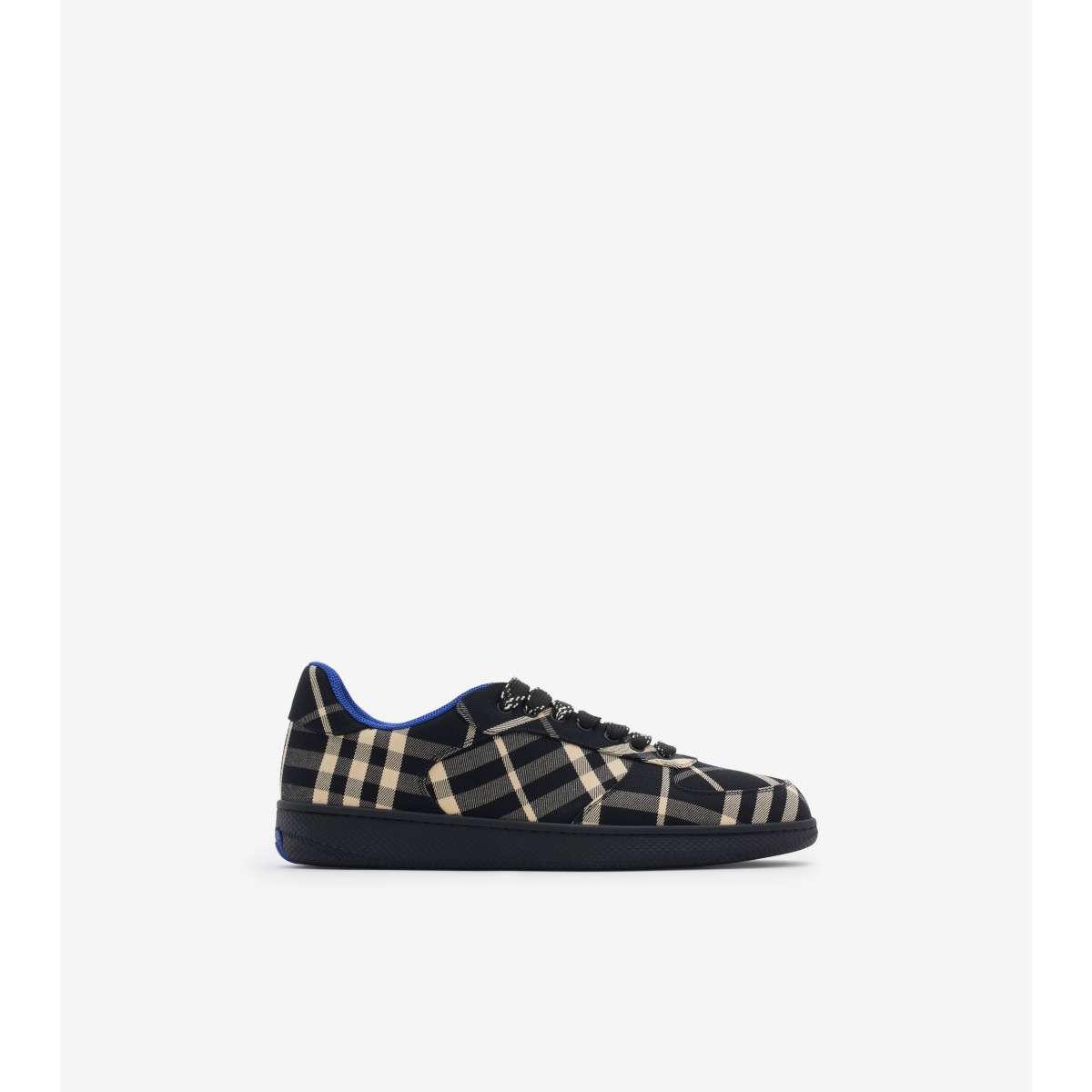 Shop Burberry Check Terrace Sneakers In Black