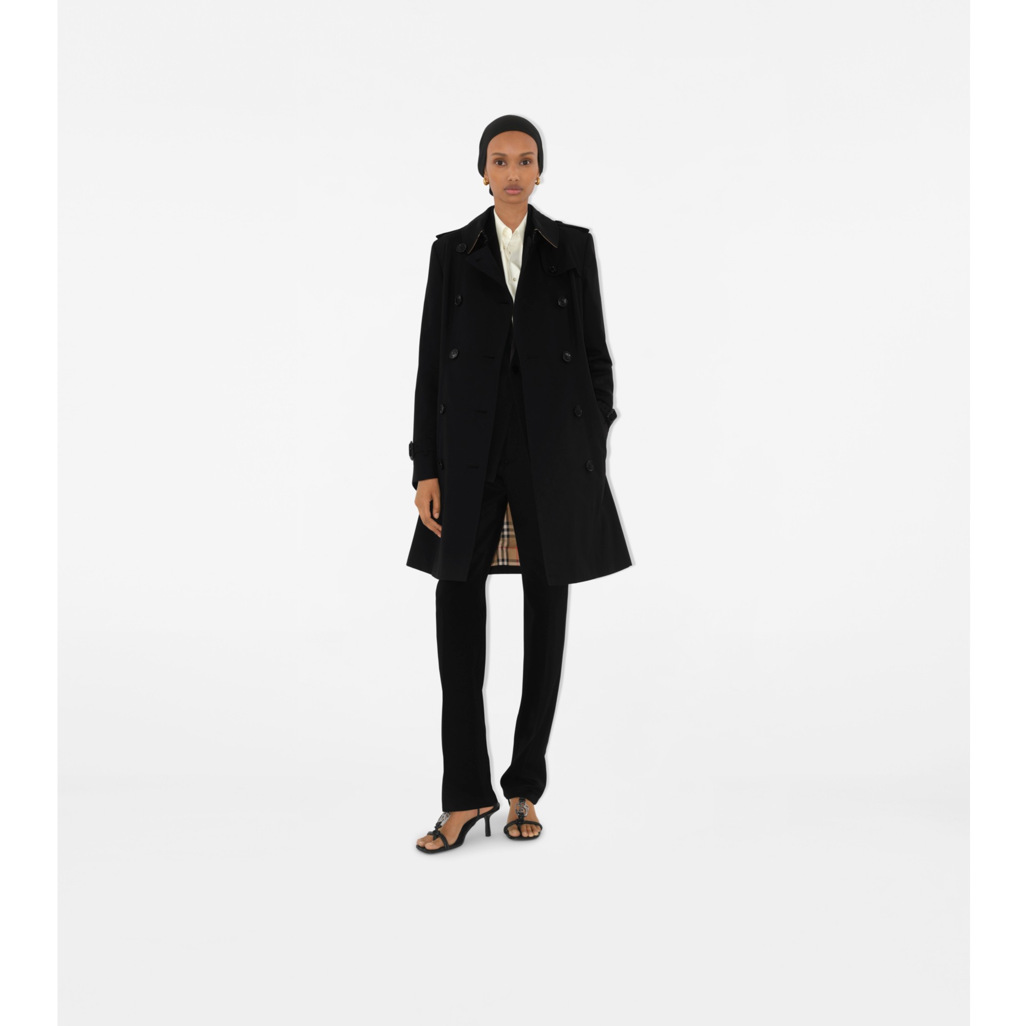 コート Burberry 8095300 C1213 Coats Black Trench Burberry detachable-collar Trench Coat | Black | FARFETCH