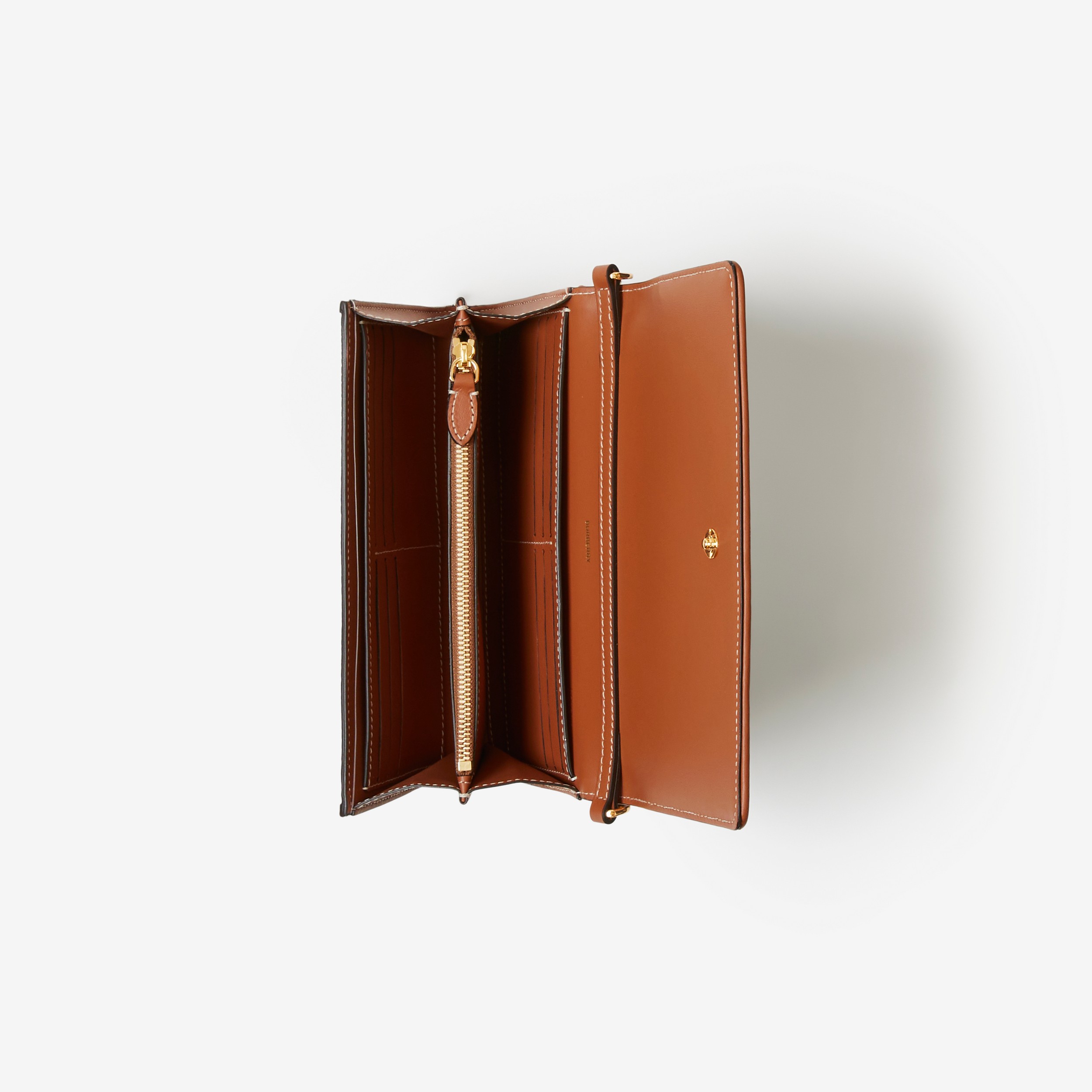 Brieftasche in Check mit Kettenriemen (Vintage-beige) - Damen | Burberry® - 4