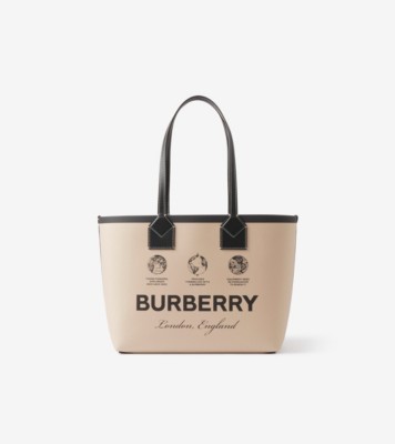 BURBERRY: bag in fabric - Beige  Burberry tote bags 8063120 online at