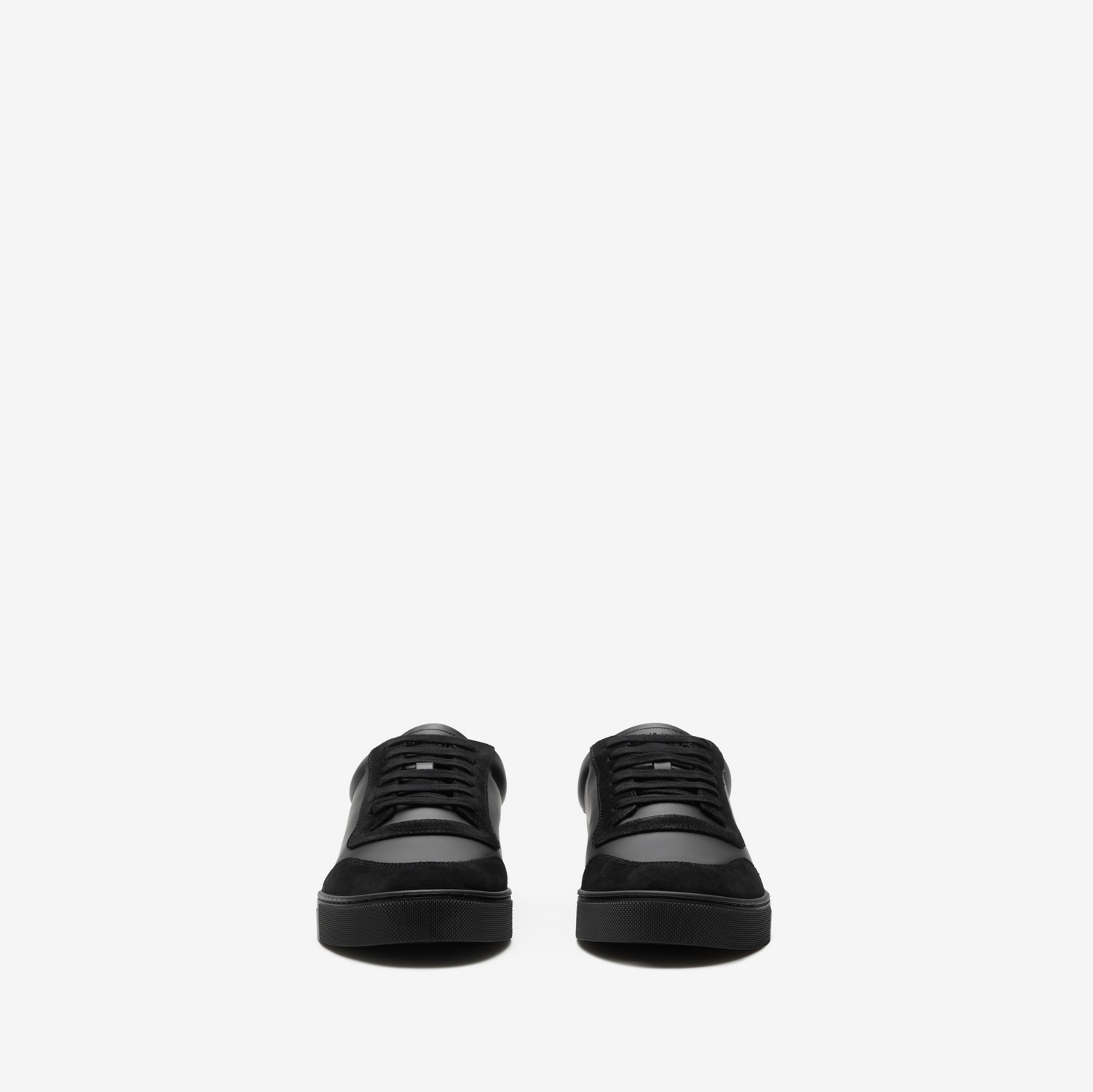 Sneaker in pelle e cotone Check (Nero/royal) - Uomo | Sito ufficiale Burberry®