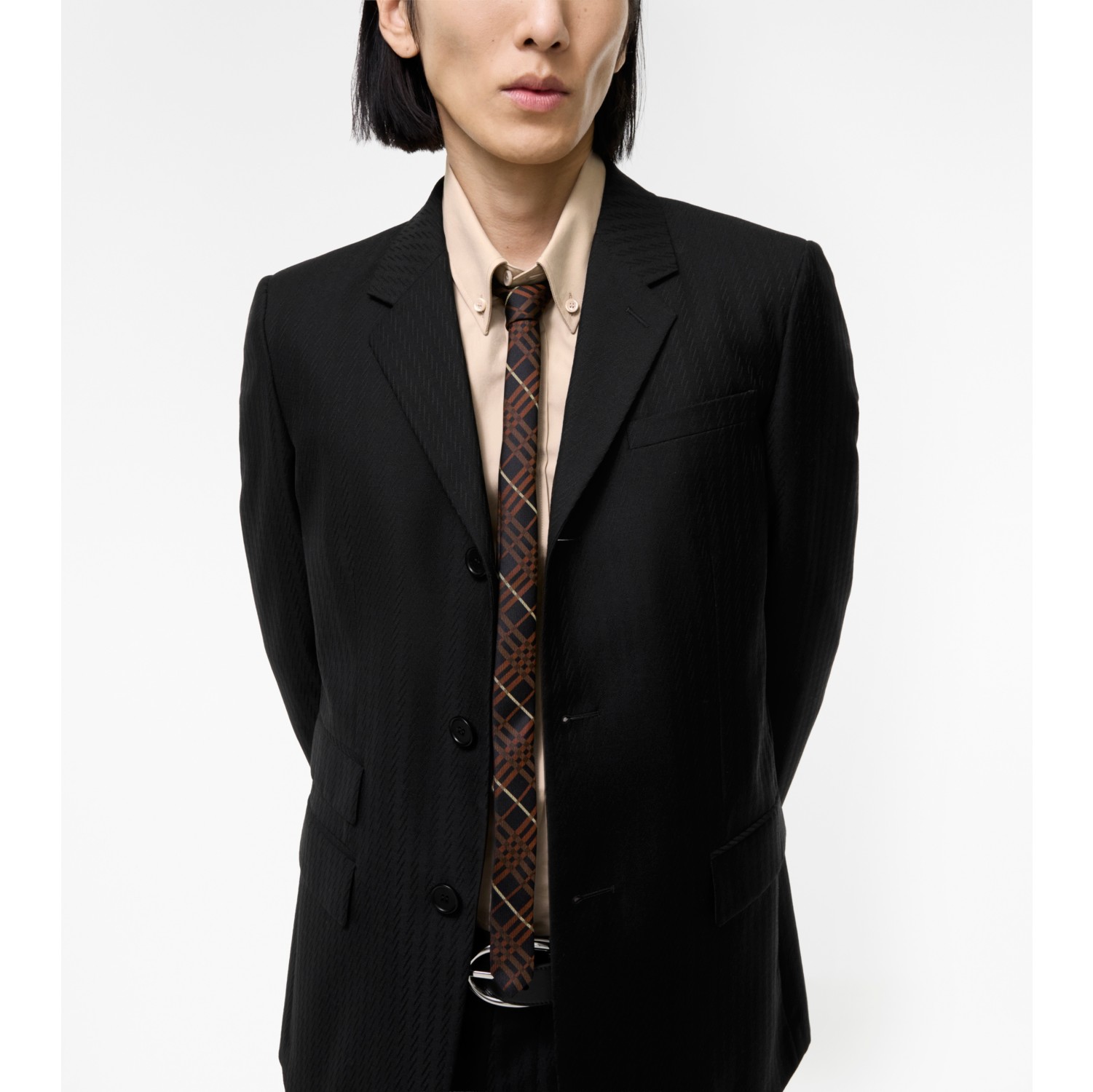 Skinny Check Silk Tie