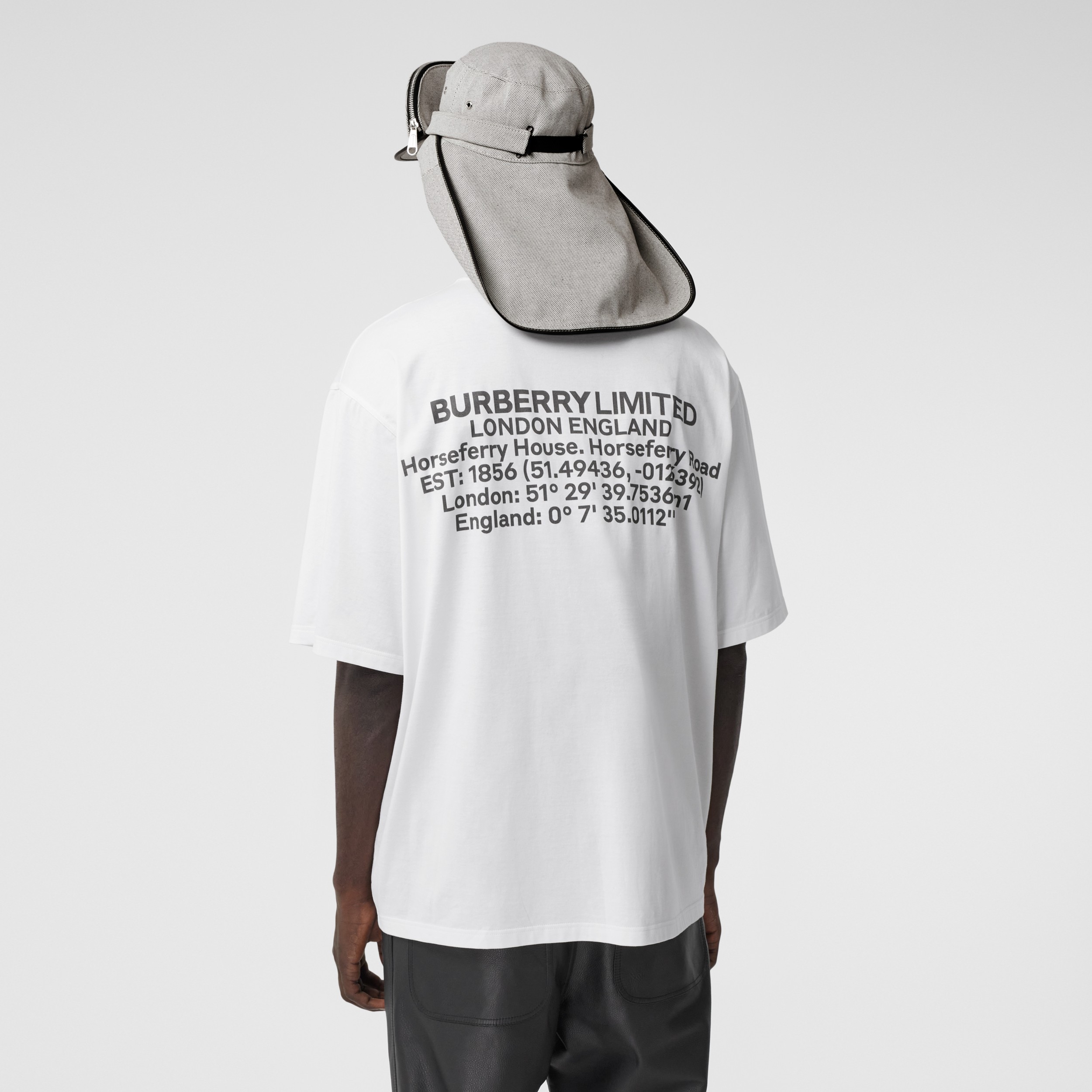 Pocket Bag Print Cotton Jersey T Shirt In White Men Burberry Canada