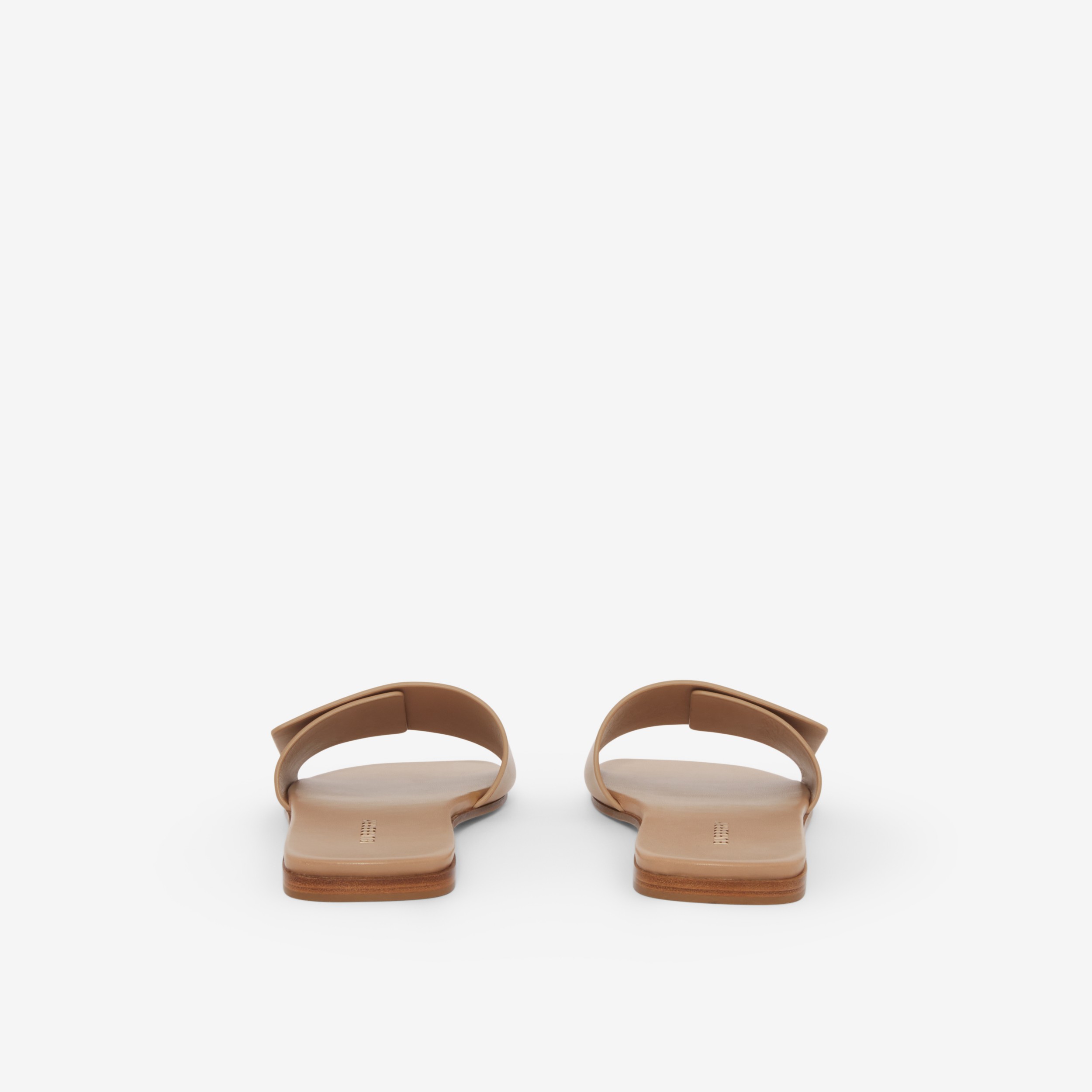 Leder-Slides mit Monogrammmotiv (Kastanienbeige) - Damen | Burberry® - 3