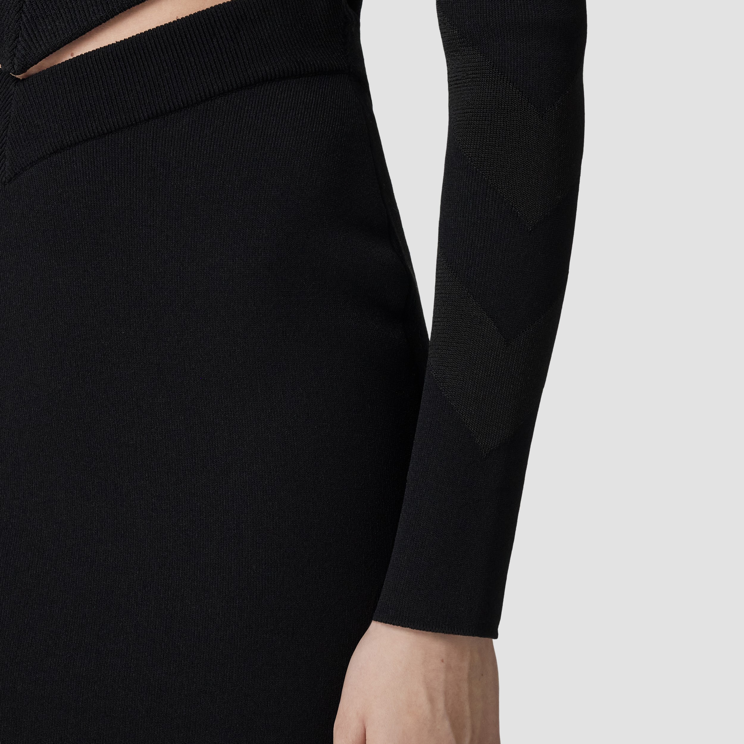 粘胶纤维混纺针织铅笔裙 (黑色) - 女士 | Burberry® 博柏利官网 - 2