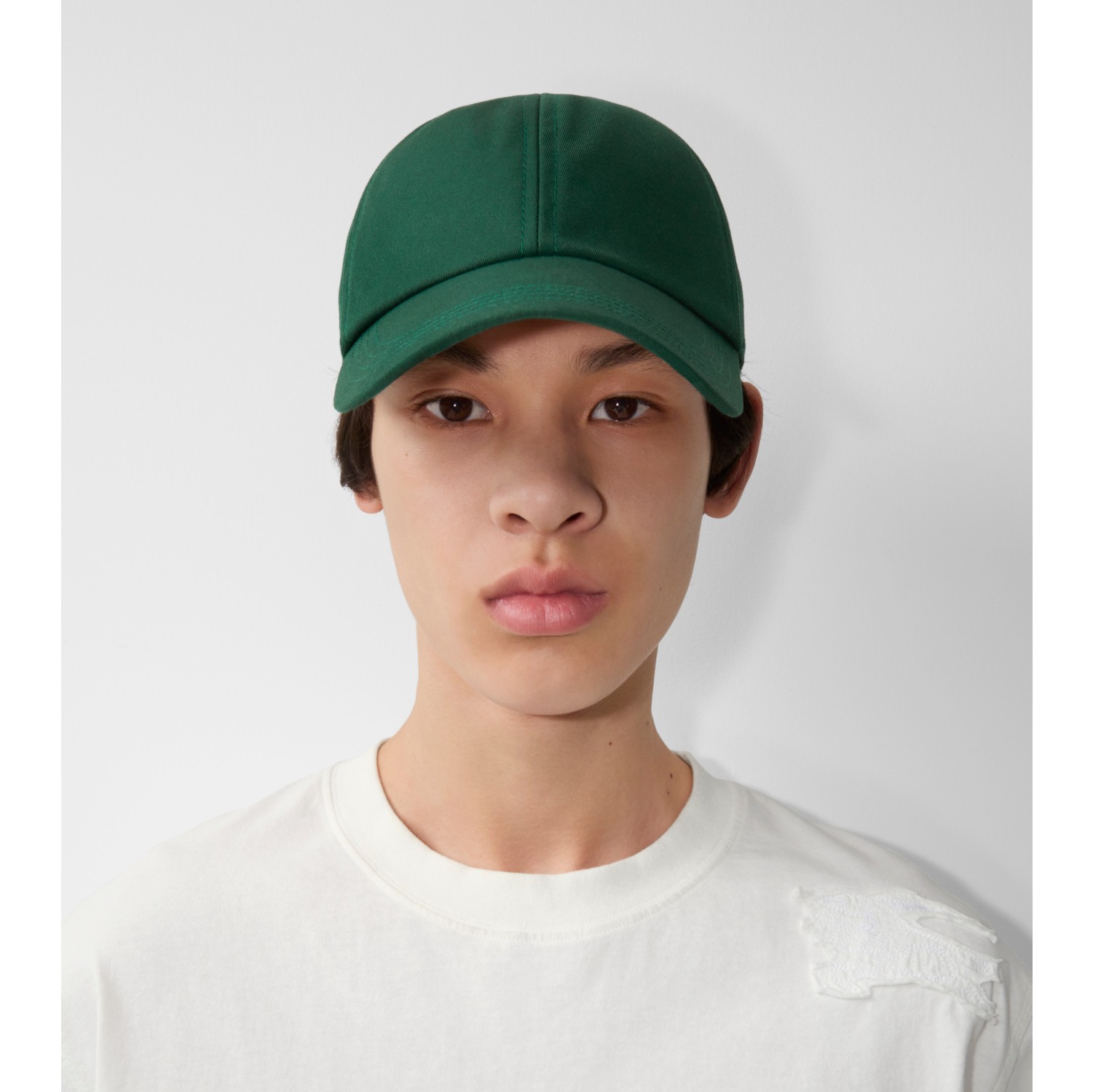 Cotton Blend Baseball Cap in Ivy - Men | Burberry® Official