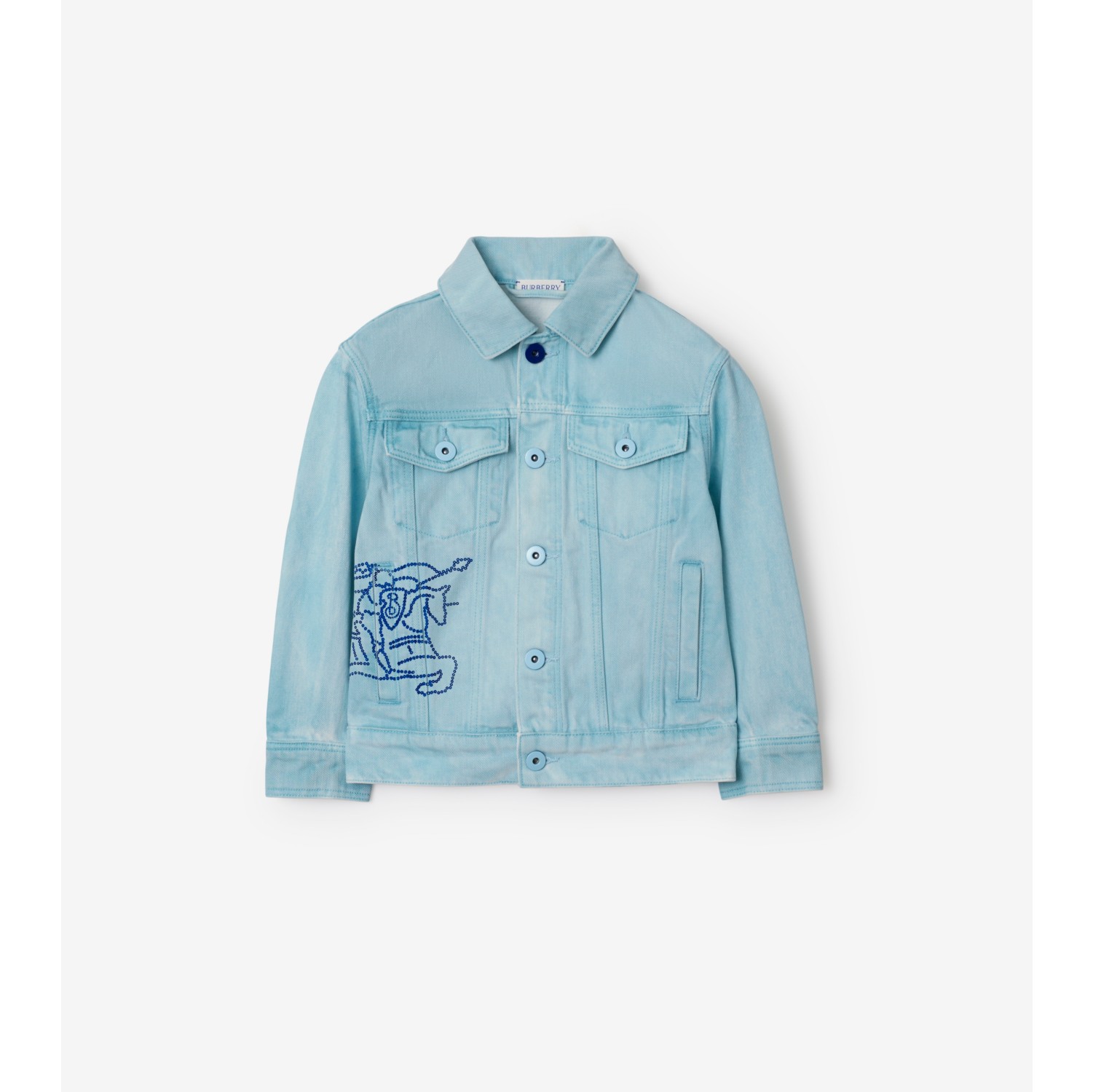 BURBERRY Boys Blue Denim EKD Jacket