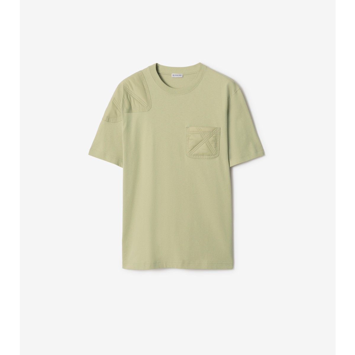 BURBERRY BURBERRY PANELLED COTTON T-SHIRT