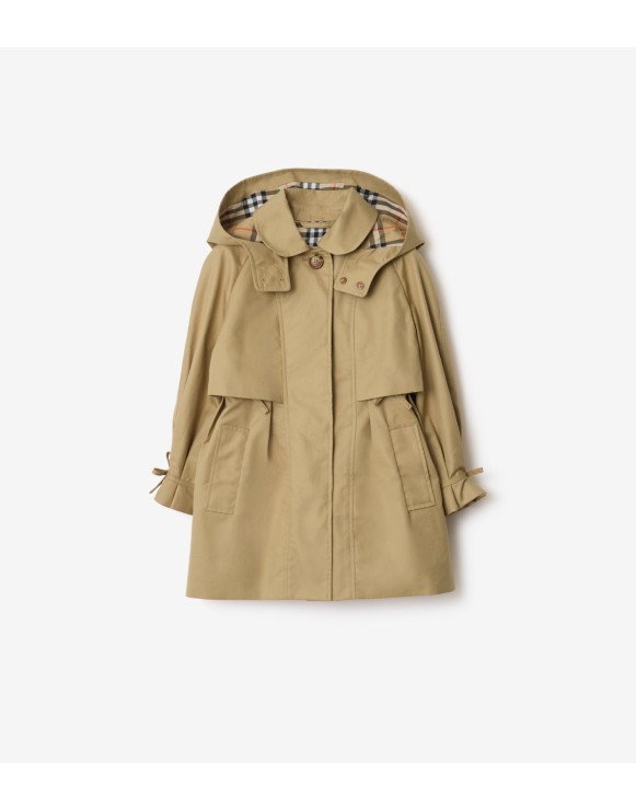 Cotton Hooded Trench Coat