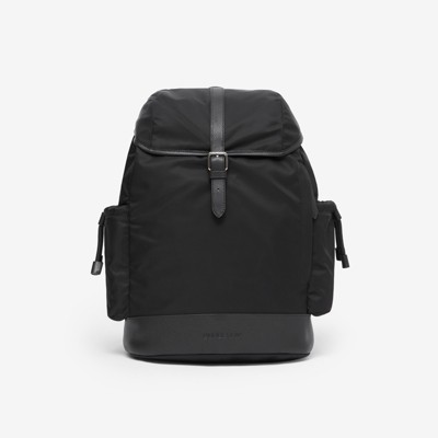 Leather Trim Nylon Baby Changing Backpack in Black - Children | Burberry®  Official